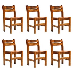 Vintage Set of Six Dining Chairs from Les Arcs Ski Resort