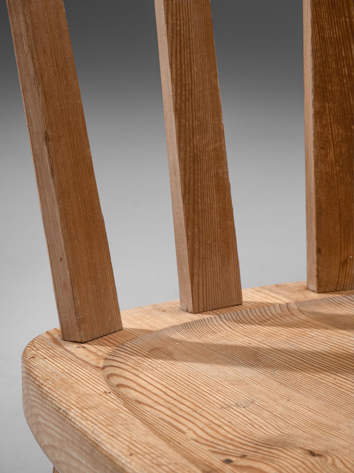 Set of Six Dining Chairs in Pine for Nordiska Kompaniet Sweden 2