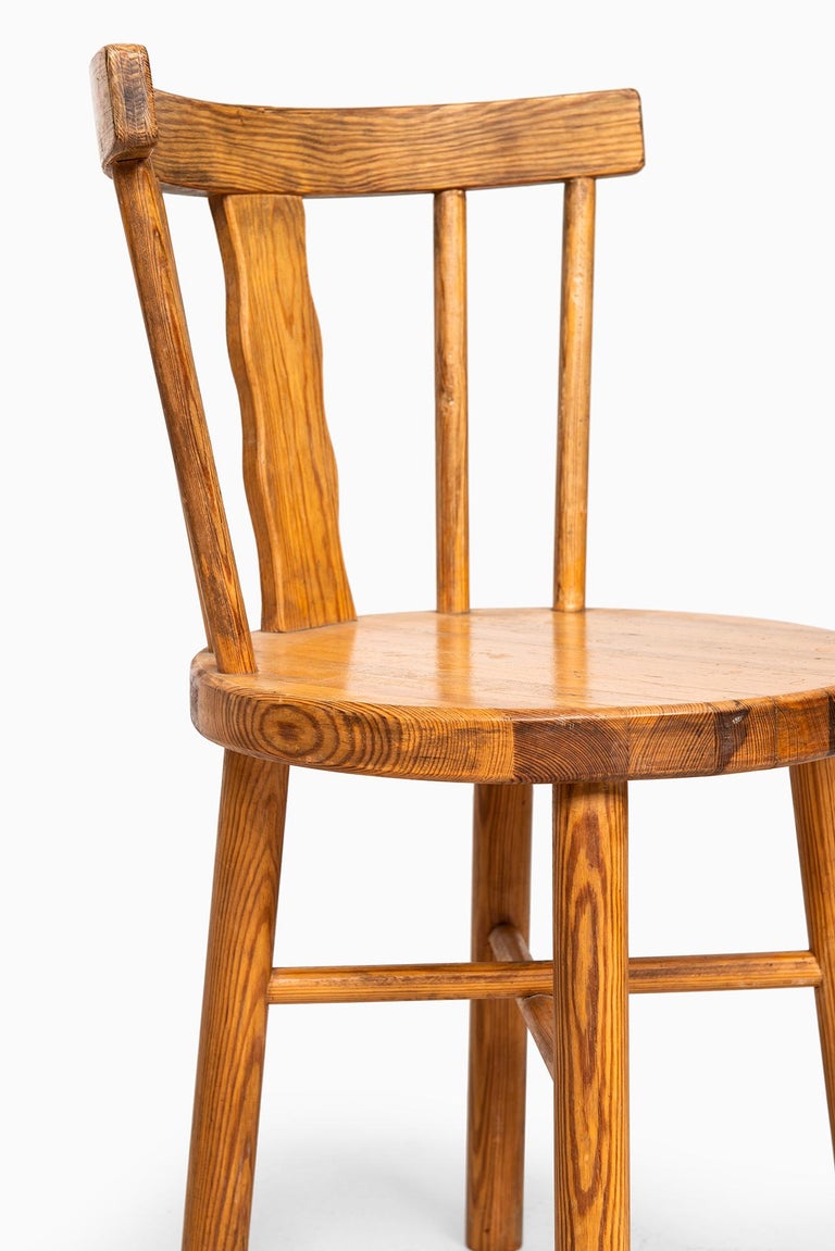 Set of Six Dining Chairs in Pine Produced in Sweden For Sale at 1stDibs