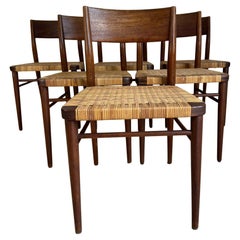 Set of six dining chairs in teak, 1960