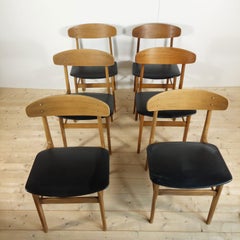 Set of six dining chairs in teak, Denmark 1960