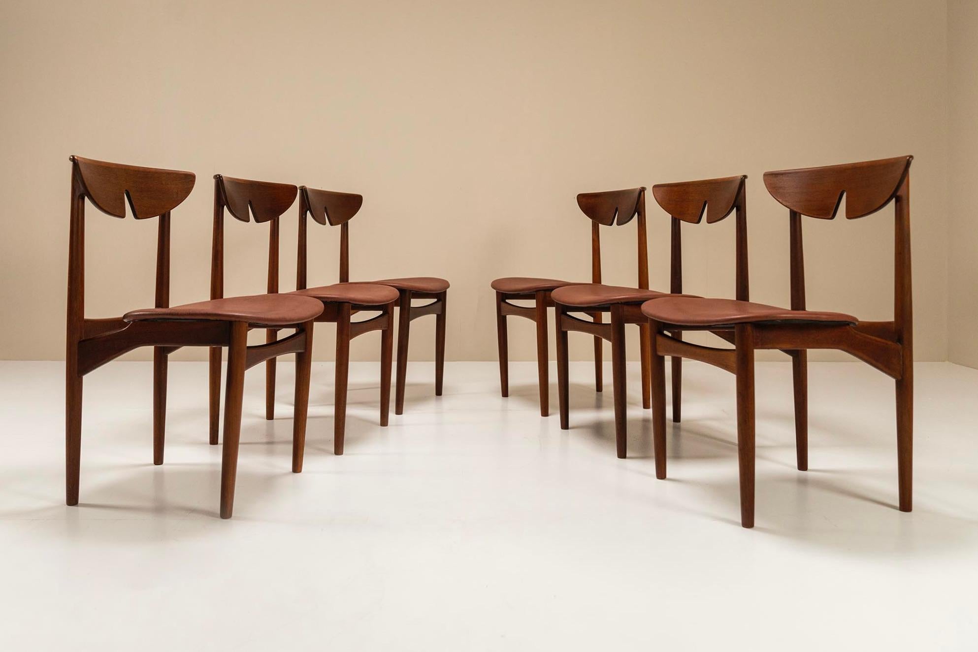Danish Set of Six Dining Chairs in the Style of Hvidt and Mølgaard, Denmark, 1960s