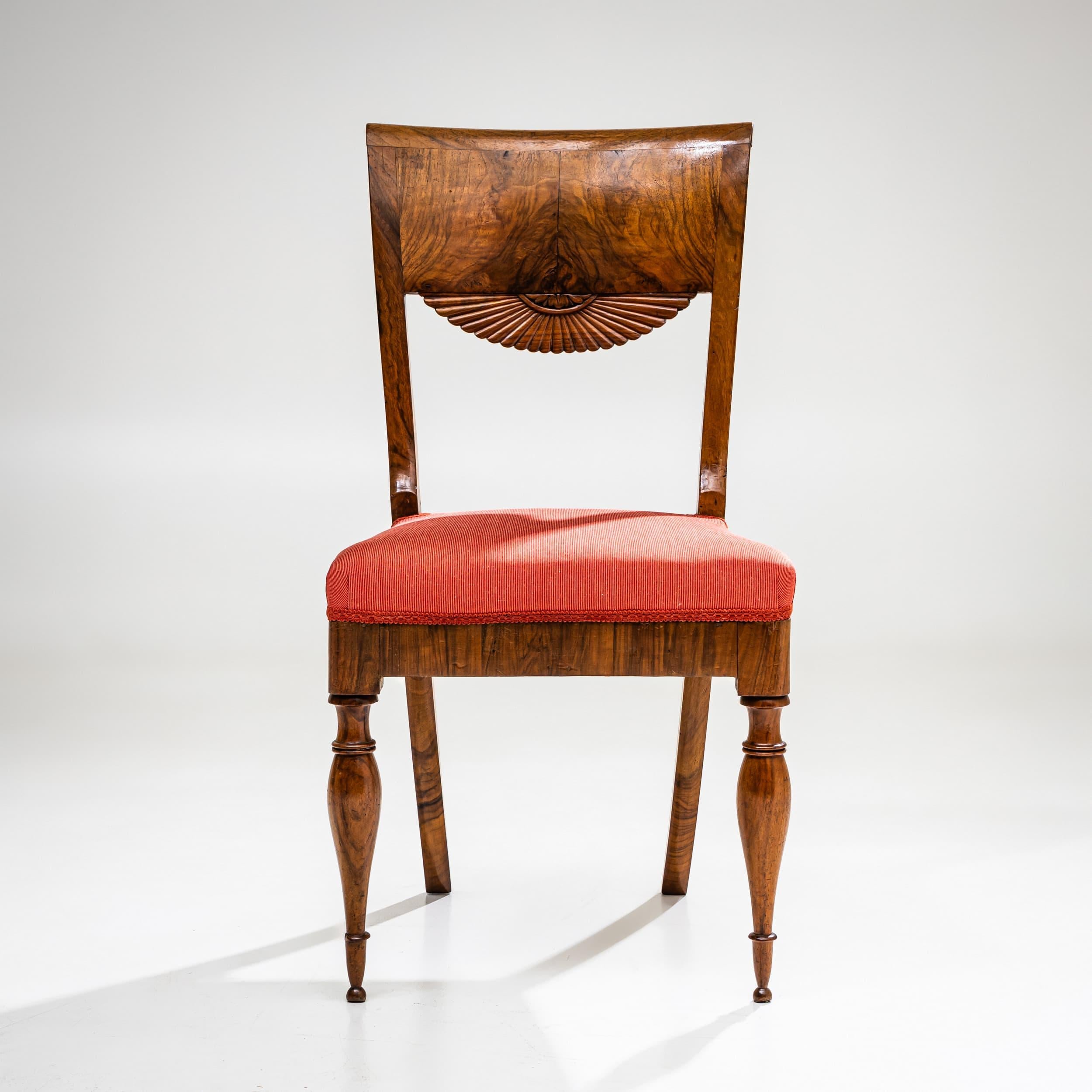 Biedermeier Set of Six Dining Chairs, Italy circa 1830 For Sale