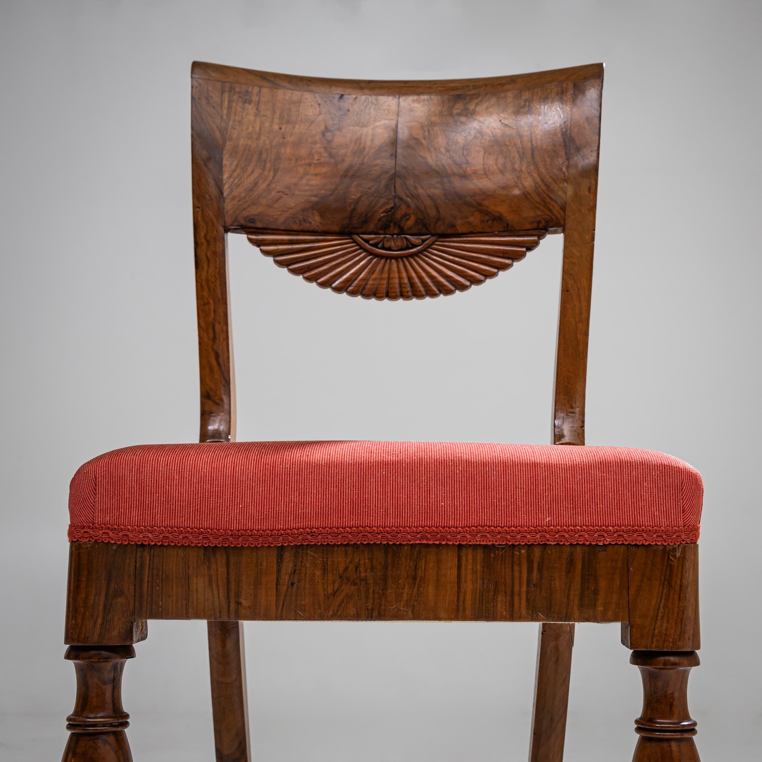 Set of Six Dining Chairs, Italy circa 1830 For Sale 1