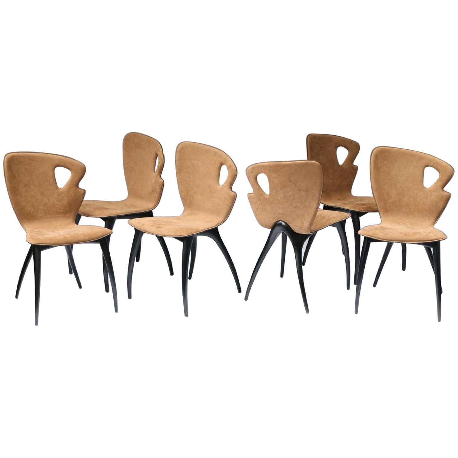 Set of Six Dining Chairs, Italy, Late 20th Century