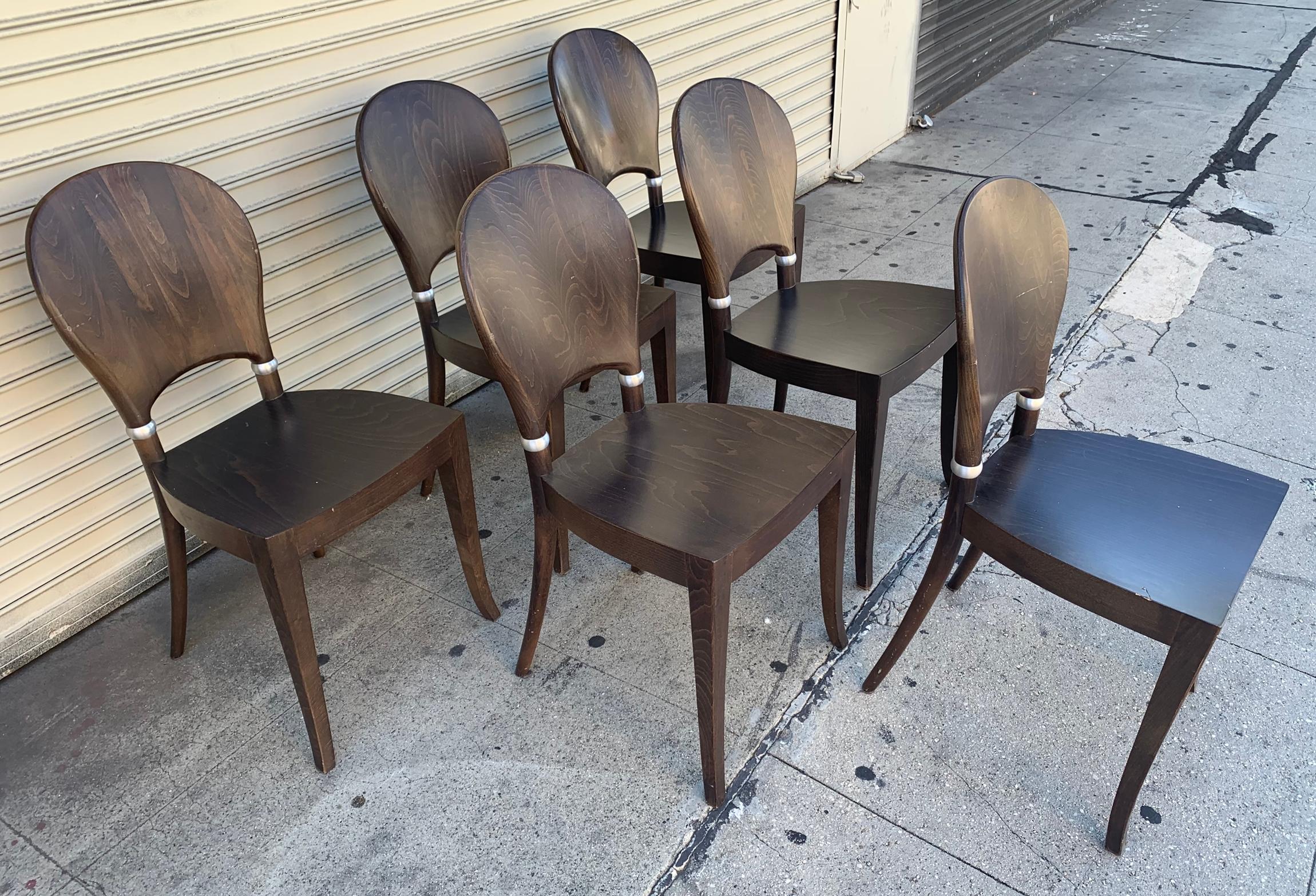 Italian Set of Six Dining Chairs Made in Italy Bu Potocco, Italy