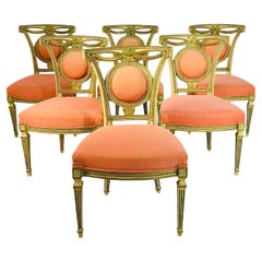 Juego de seis sillas de comedor, Made in Italy Circa 1800's