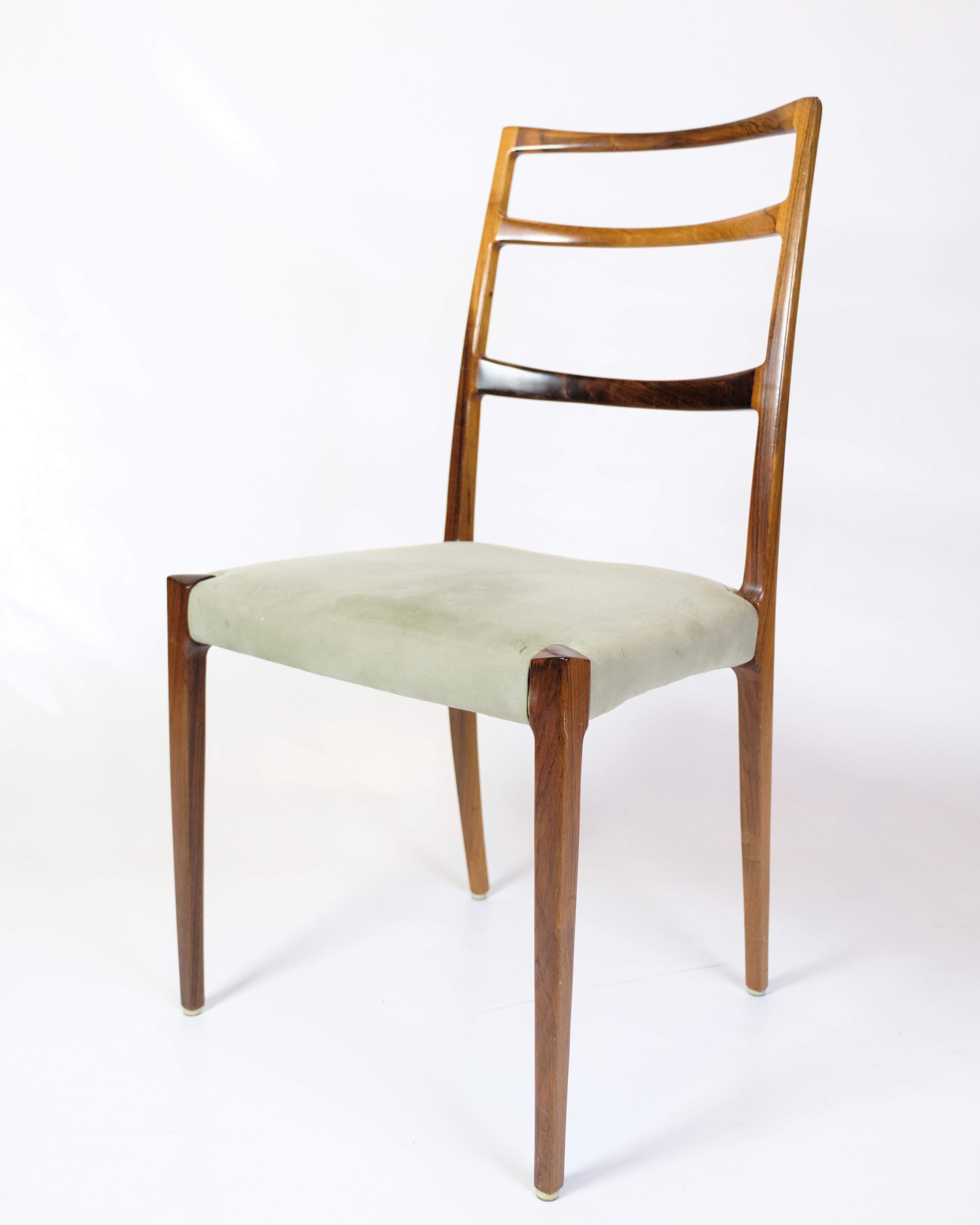 Mid-Century moderno Set di sei sedie da pranzo in palissandro di Sorø Furniture degli anni '60 in vendita