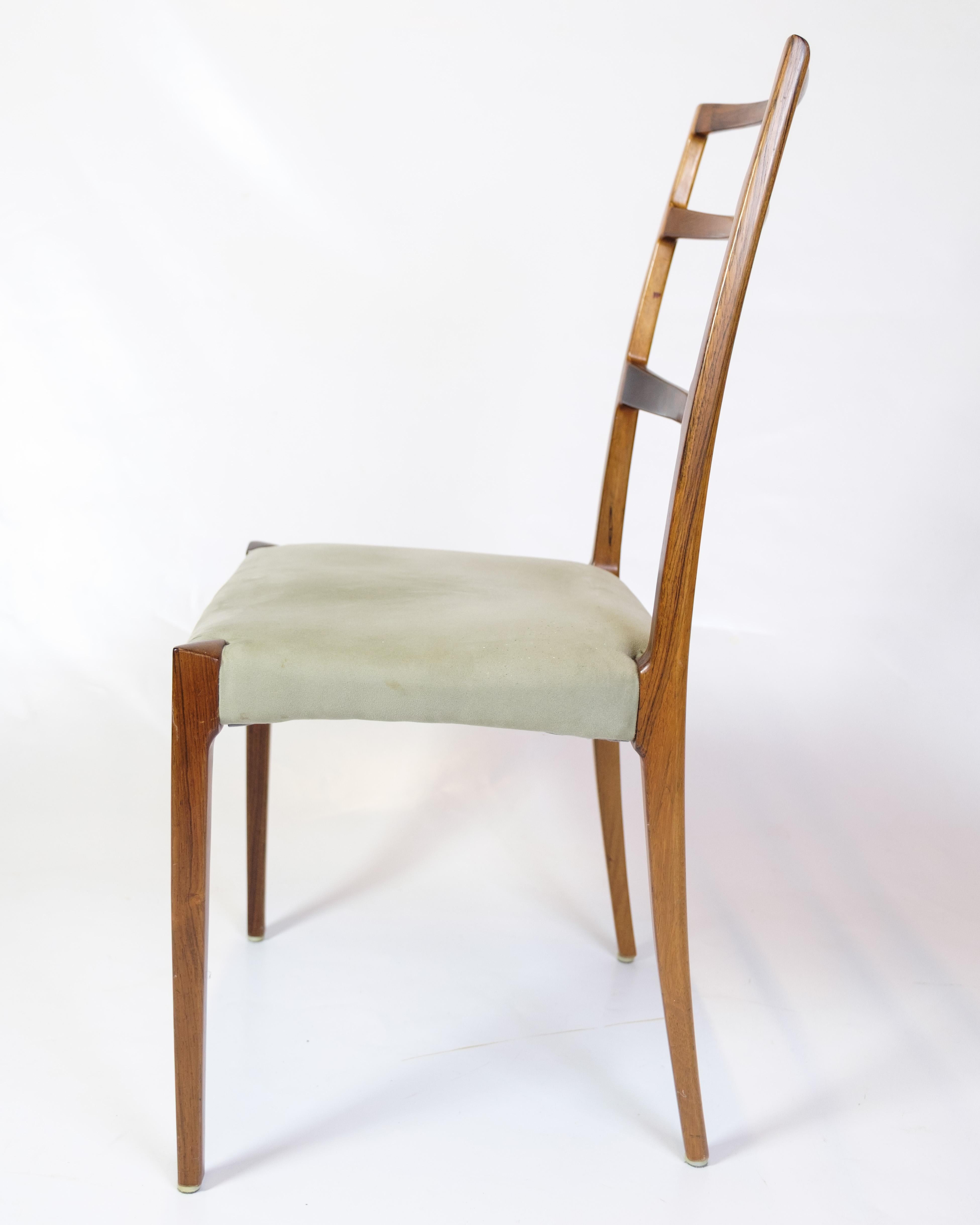 Velluto Set di sei sedie da pranzo in palissandro di Sorø Furniture degli anni '60 in vendita