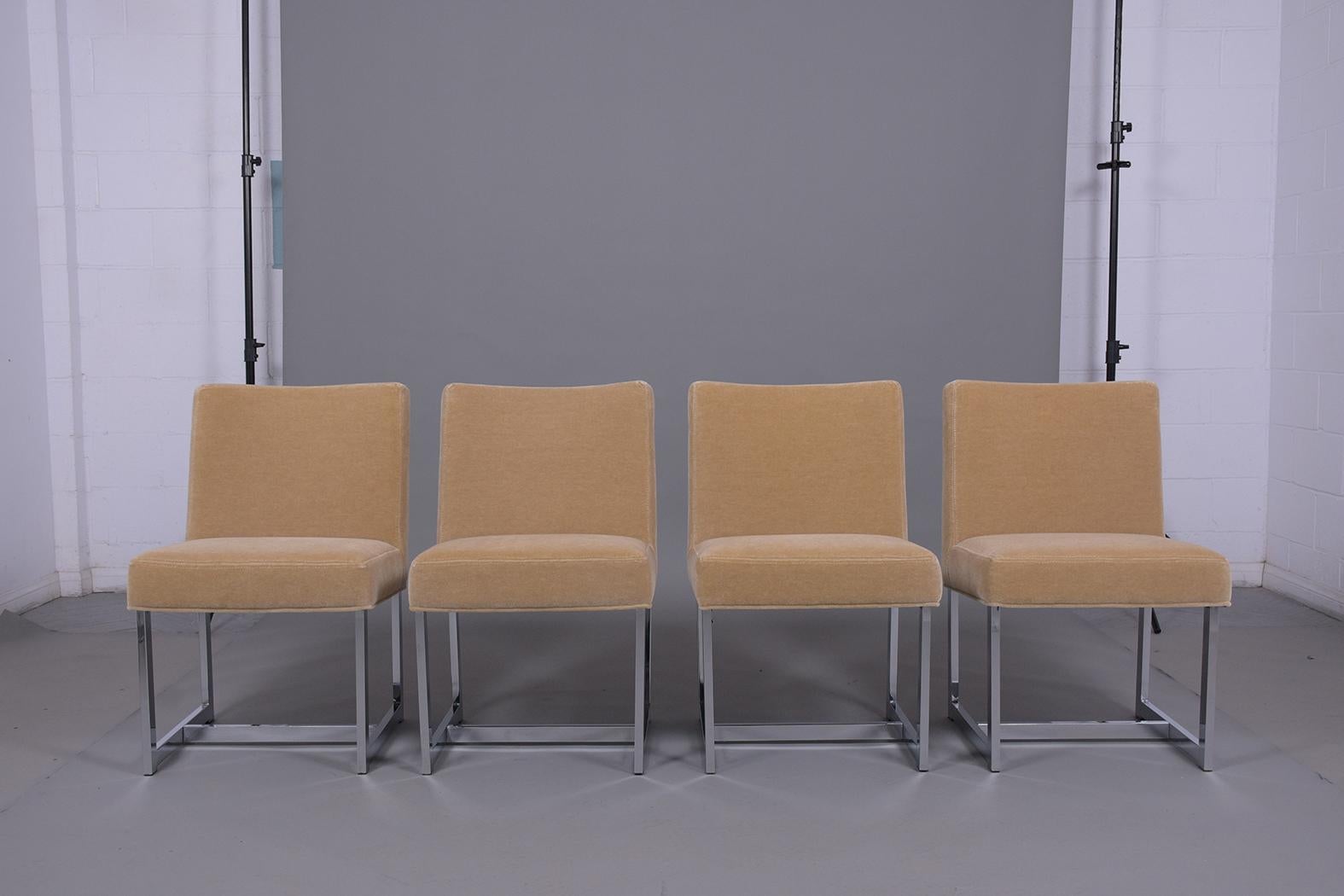 American Set of Six Dining Chairs After Milo Baughman