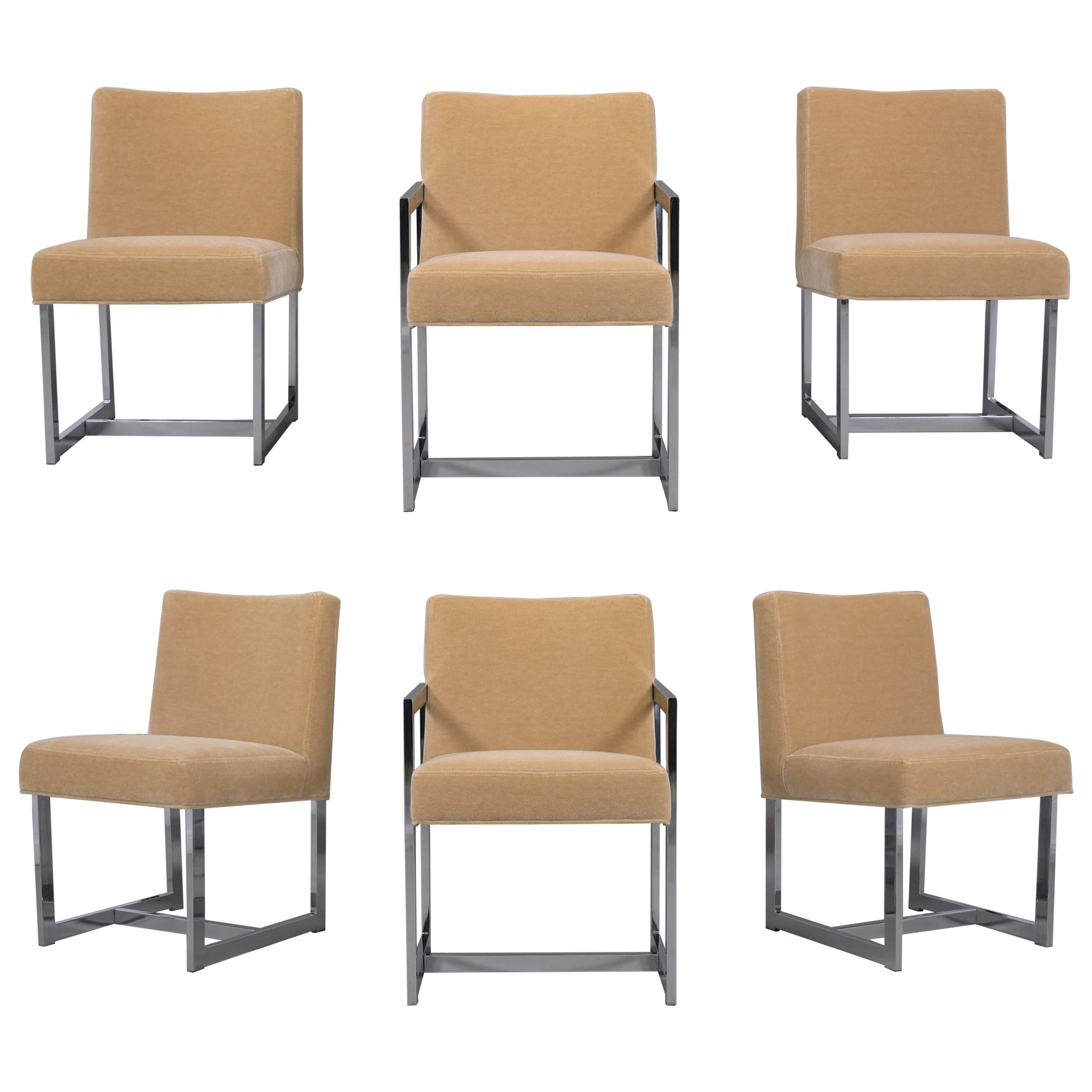 Set of Six Dining Chairs After Milo Baughman 