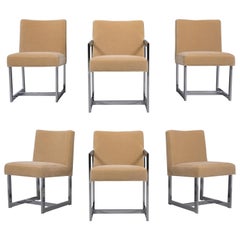 Set of Six Dining Chairs After Milo Baughman 