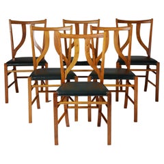 Set of Six Dining Chairs Model 2027 Designed by Josef Frank for Svenskt Tenn