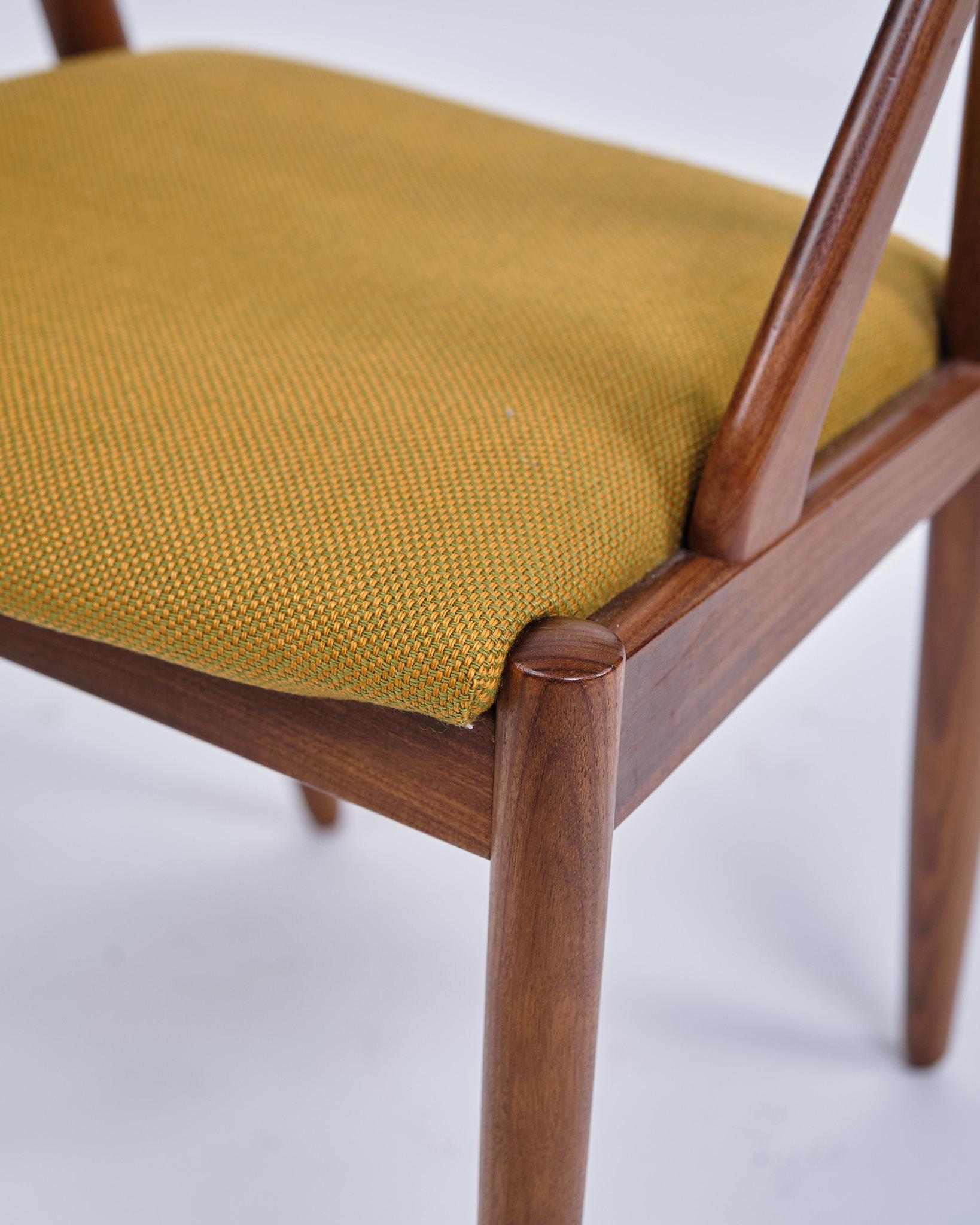 Satz von sechs Esszimmerstühlen Model No. 31 in Teakholz von Kai Kristiansen aus den 1960er Jahren (Mitte des 20. Jahrhunderts) im Angebot