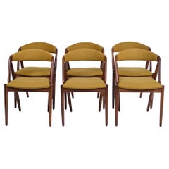 Set di sei sedie da pranzo modello 31 in teak di Kai Kristiansen degli anni '60