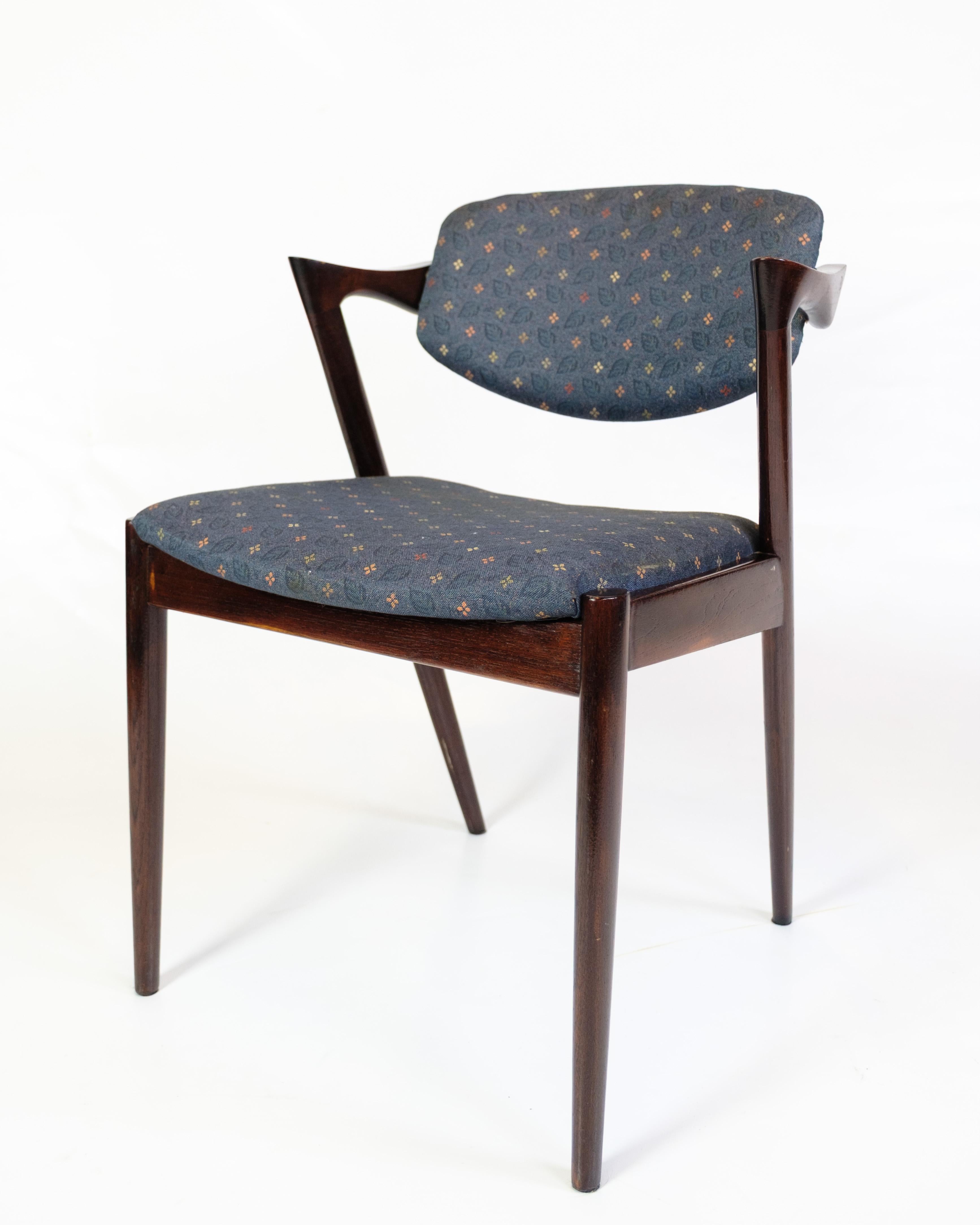 Ensemble de six chaises de salle à manger modèle 42 de Kai Kristiansen pour Schou Andersen Bon état - En vente à Lejre, DK
