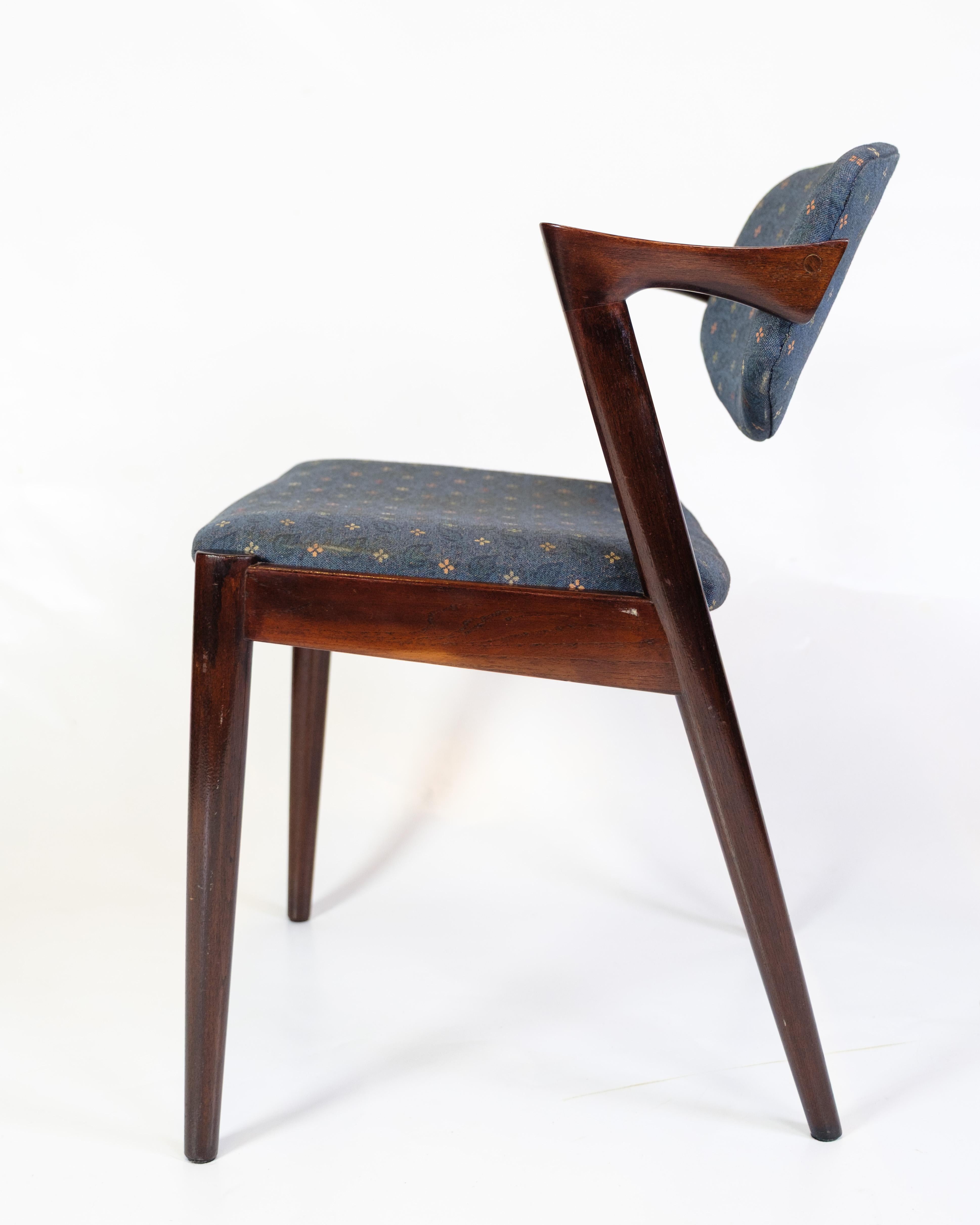 Ensemble de six chaises de salle à manger modèle 42 de Kai Kristiansen pour Schou Andersen en vente 1