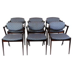 Set Of Six Dining Chairs Model 42 By Kai Kristiansen For Schou Andersen