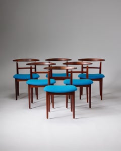 Set of six dining chairs 'Model 465' designed by Helge Sibast & Børge Rammeskov