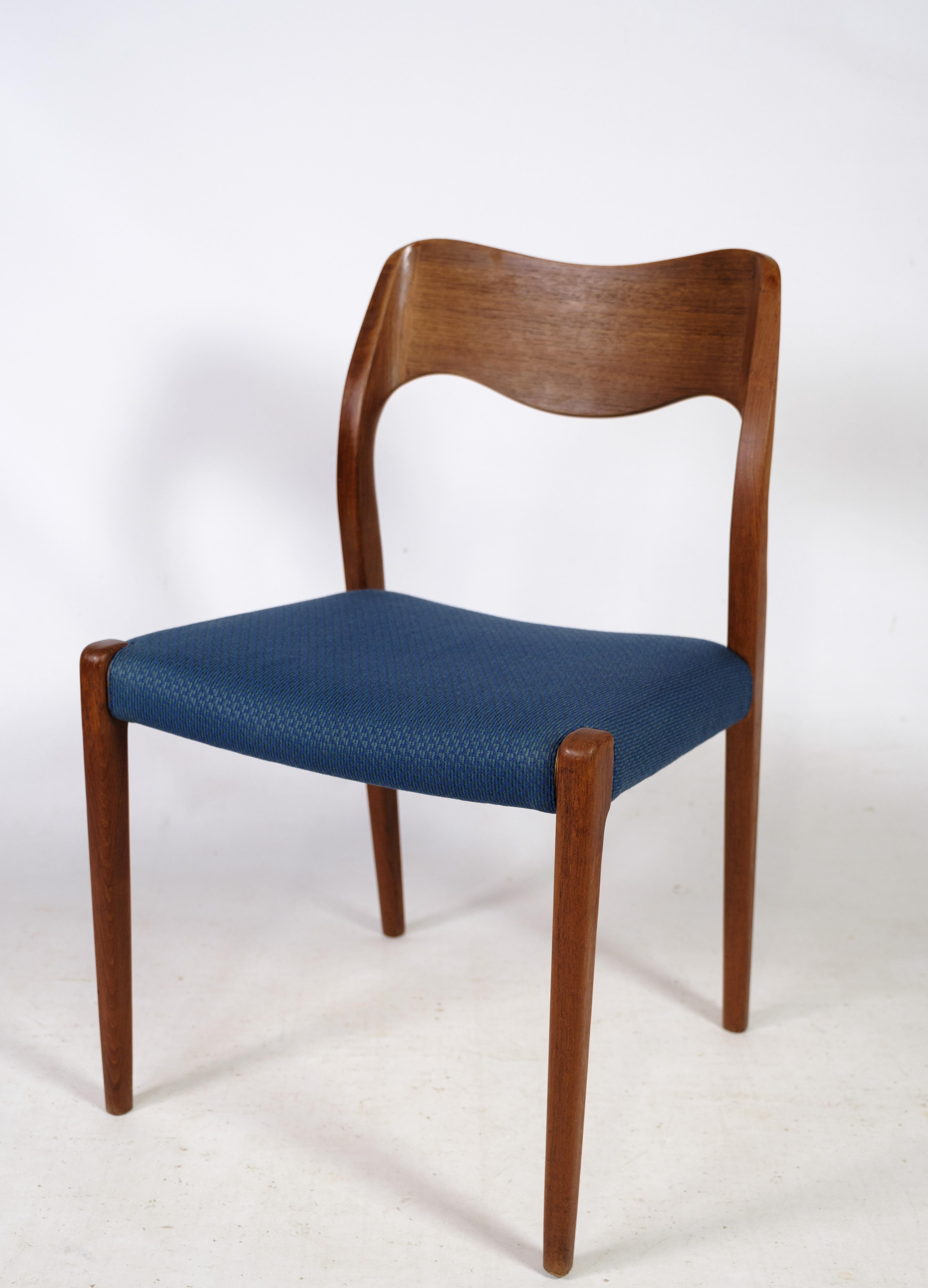 Set of Six Dining Chairs Made IN Teak, Model 71 By Niels O. Møller In Good Condition In Lejre, DK