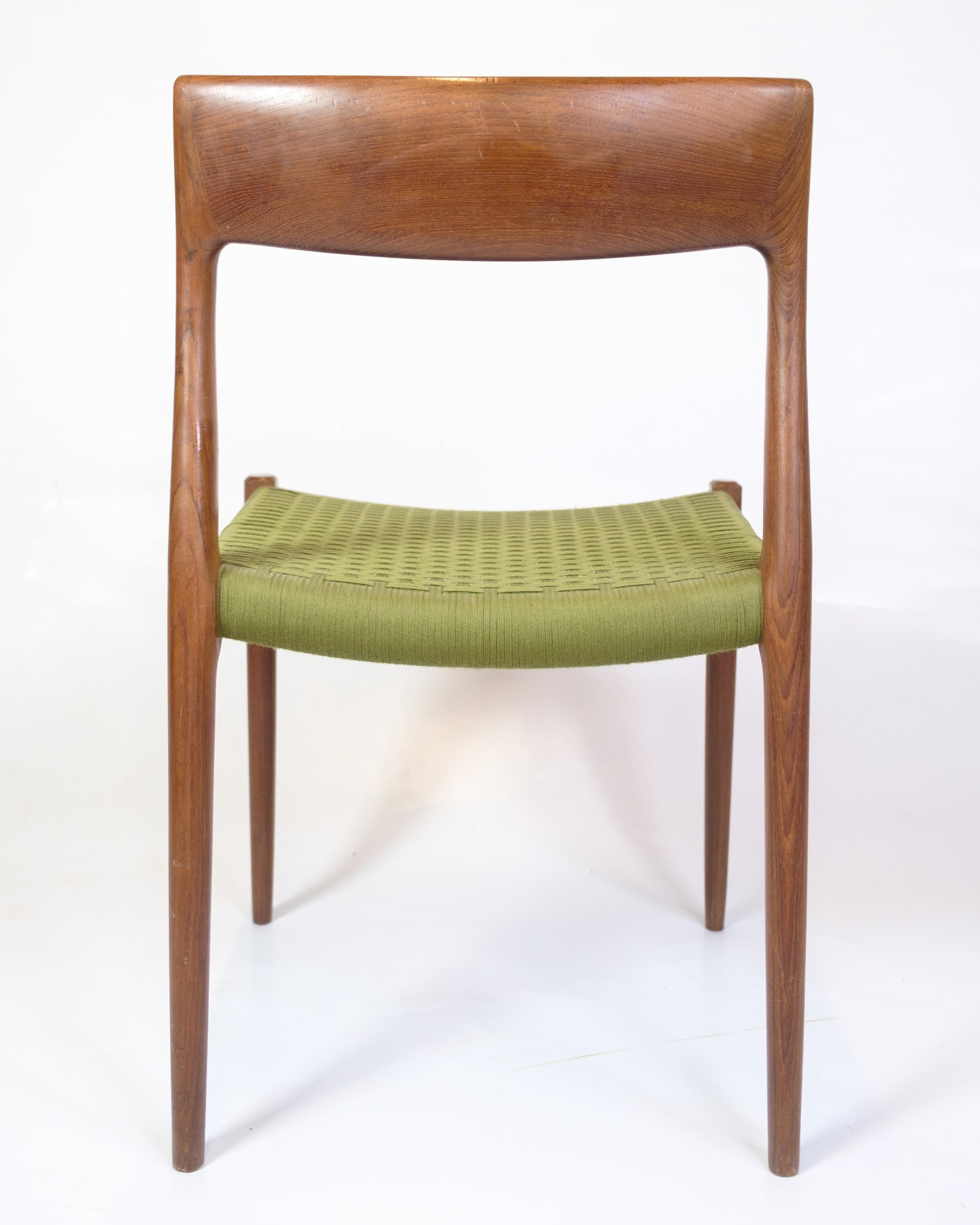 Set Of Six Dining Chairs Model 77 Made In Teak By Niels O. Møller From 1960s For Sale 3