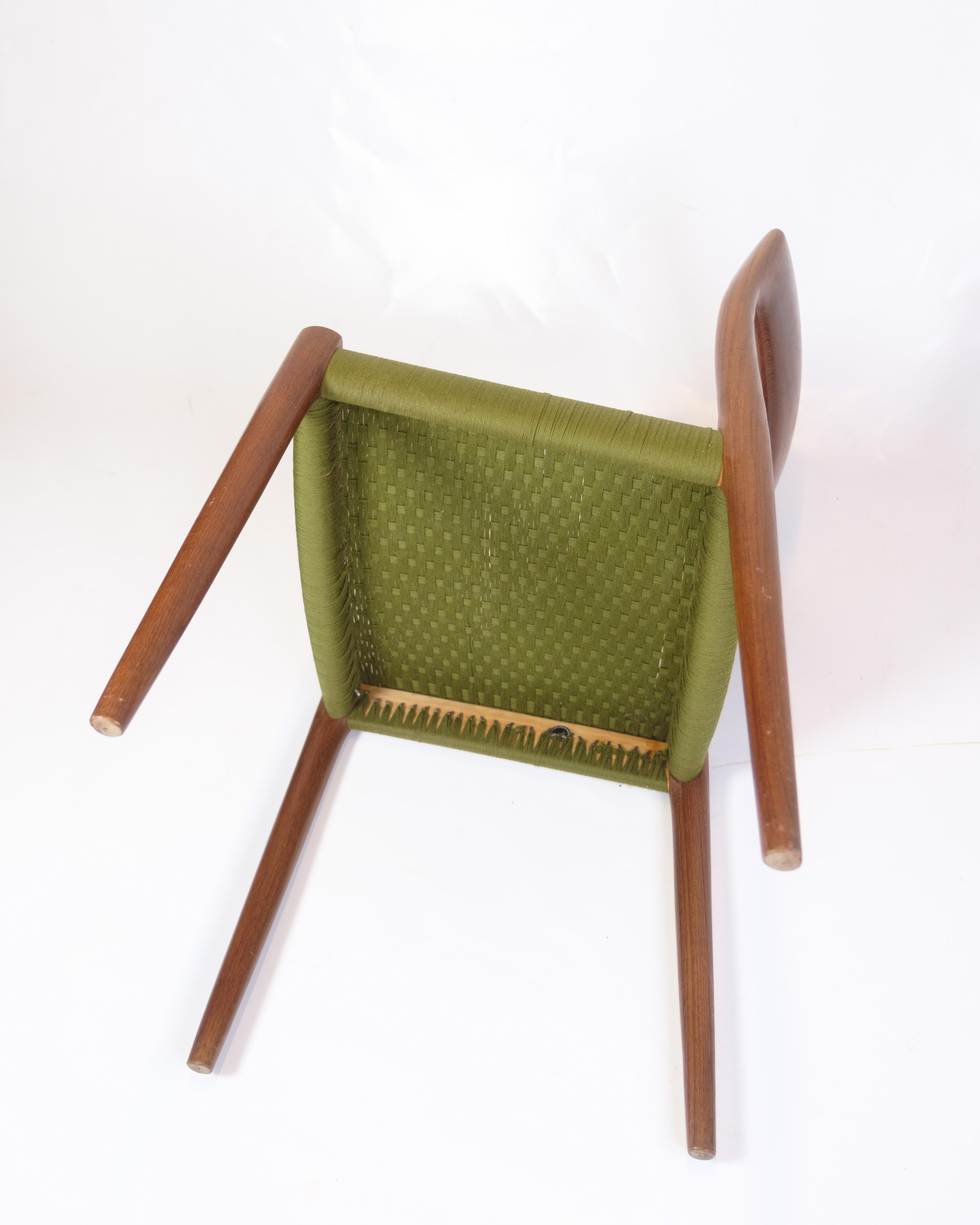 Set Of Six Dining Chairs Model 77 Made In Teak By Niels O. Møller From 1960s For Sale 4