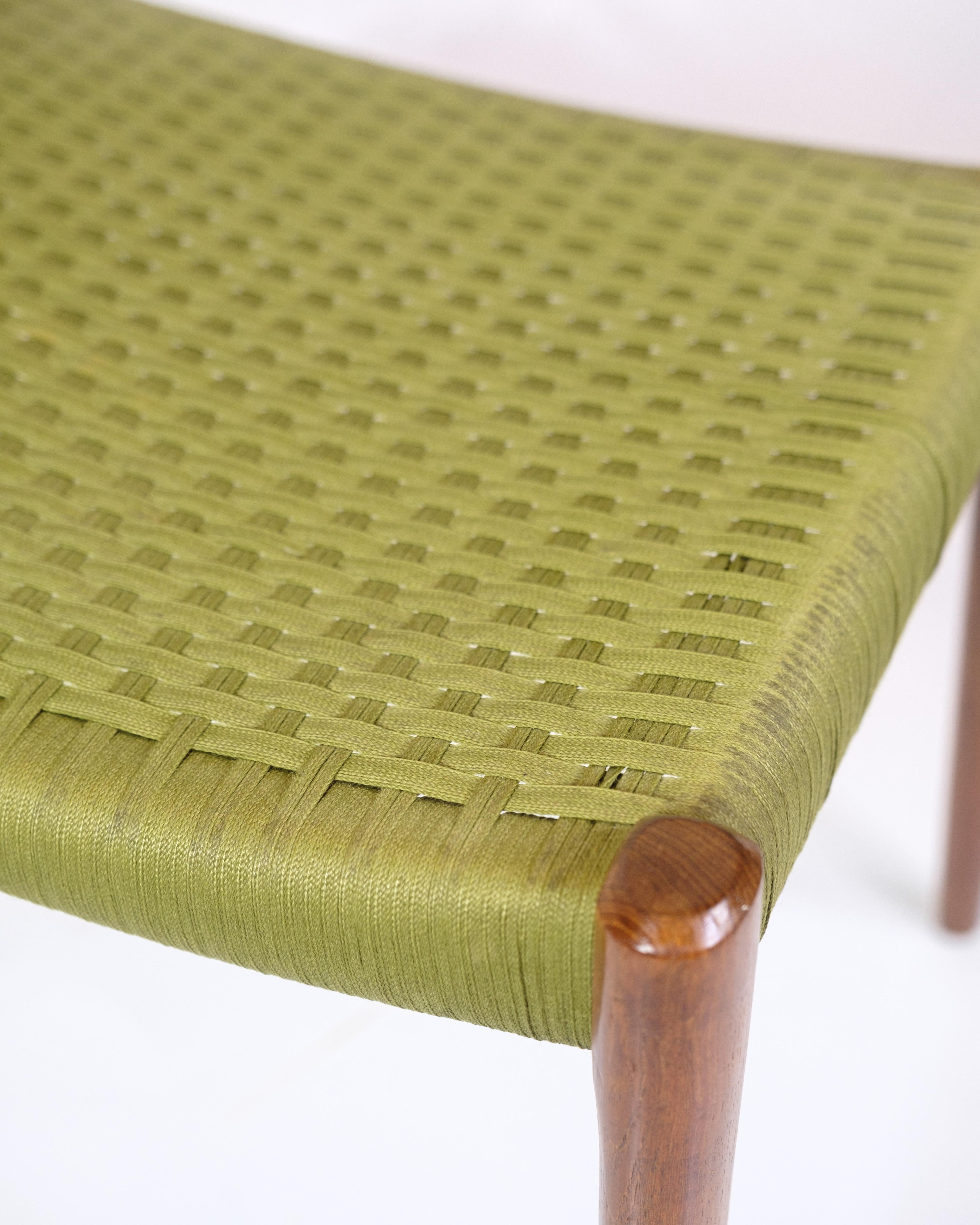 Set Of Six Dining Chairs Model 77 Made In Teak By Niels O. Møller From 1960s For Sale 2
