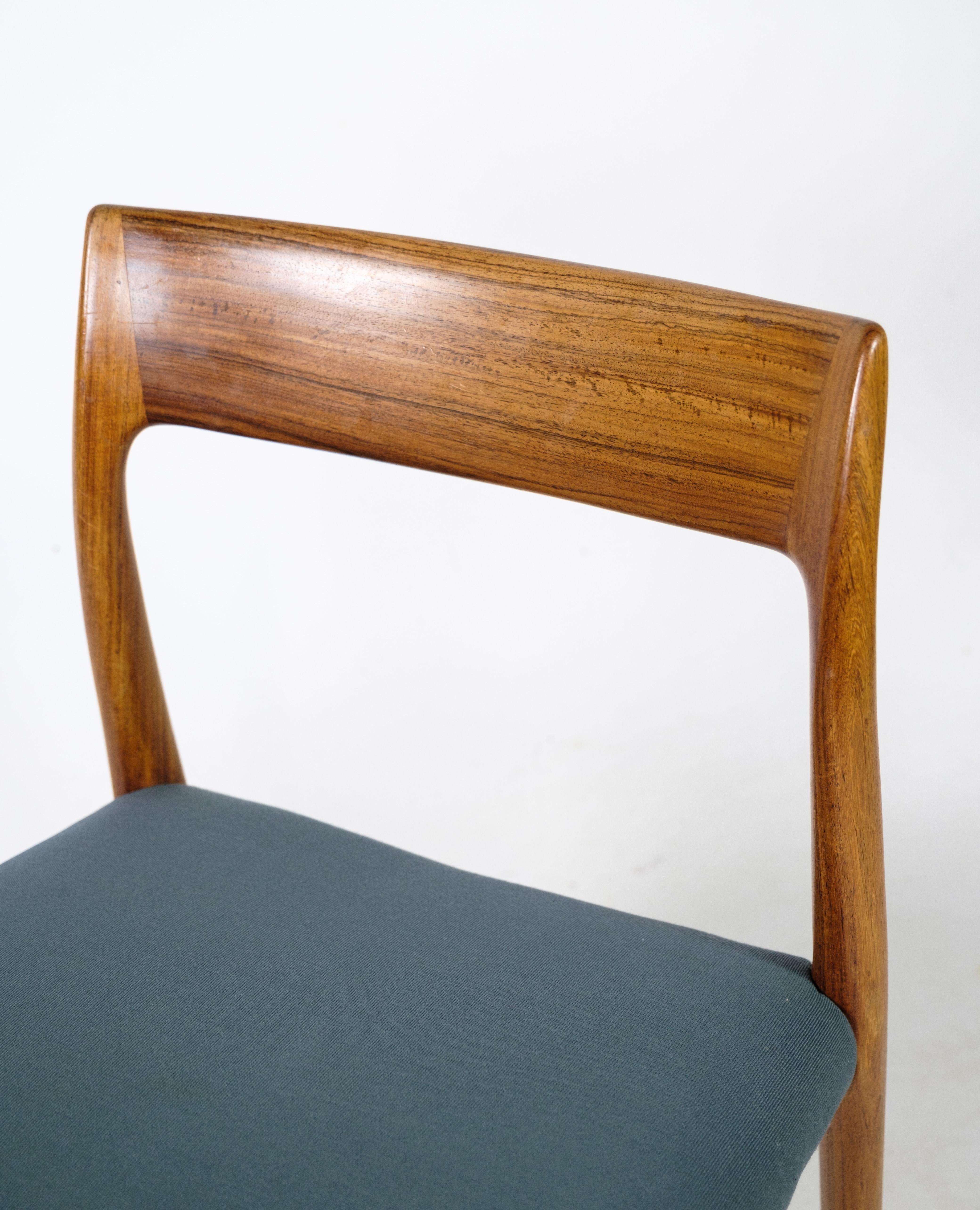 Ensemble de six chaises de salle à manger en palissandre Modèle 77, I.L.Møllers A. Bon état - En vente à Lejre, DK