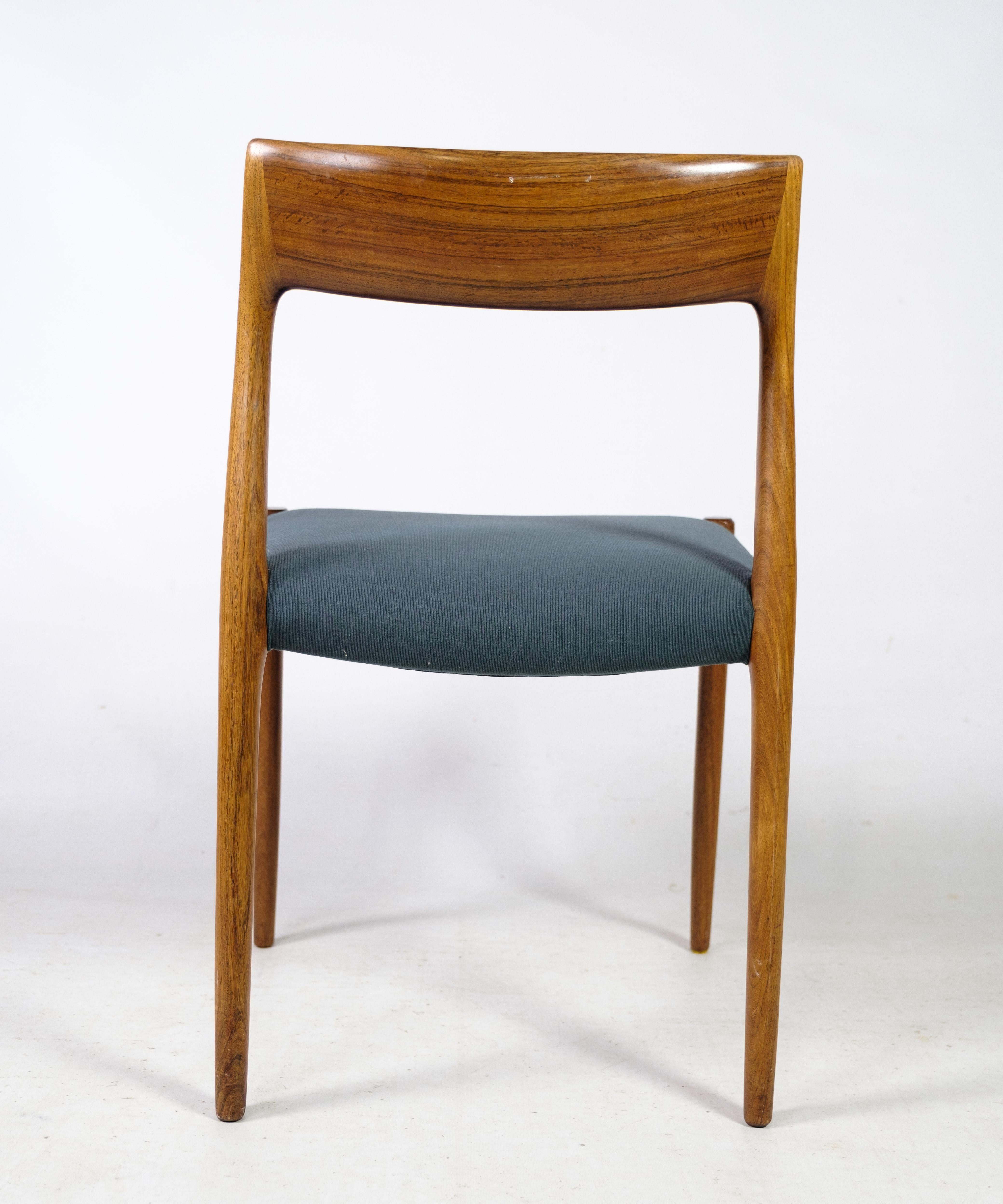 Set of Six Dining Chairs In Rosewood Model 77, Niels O. Møller J.L Møllers Møbel For Sale 3
