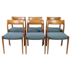 Set of Six Dining Chairs, Model 77, Niels O. Møller, Rosewood, J.L Møllers Møbel