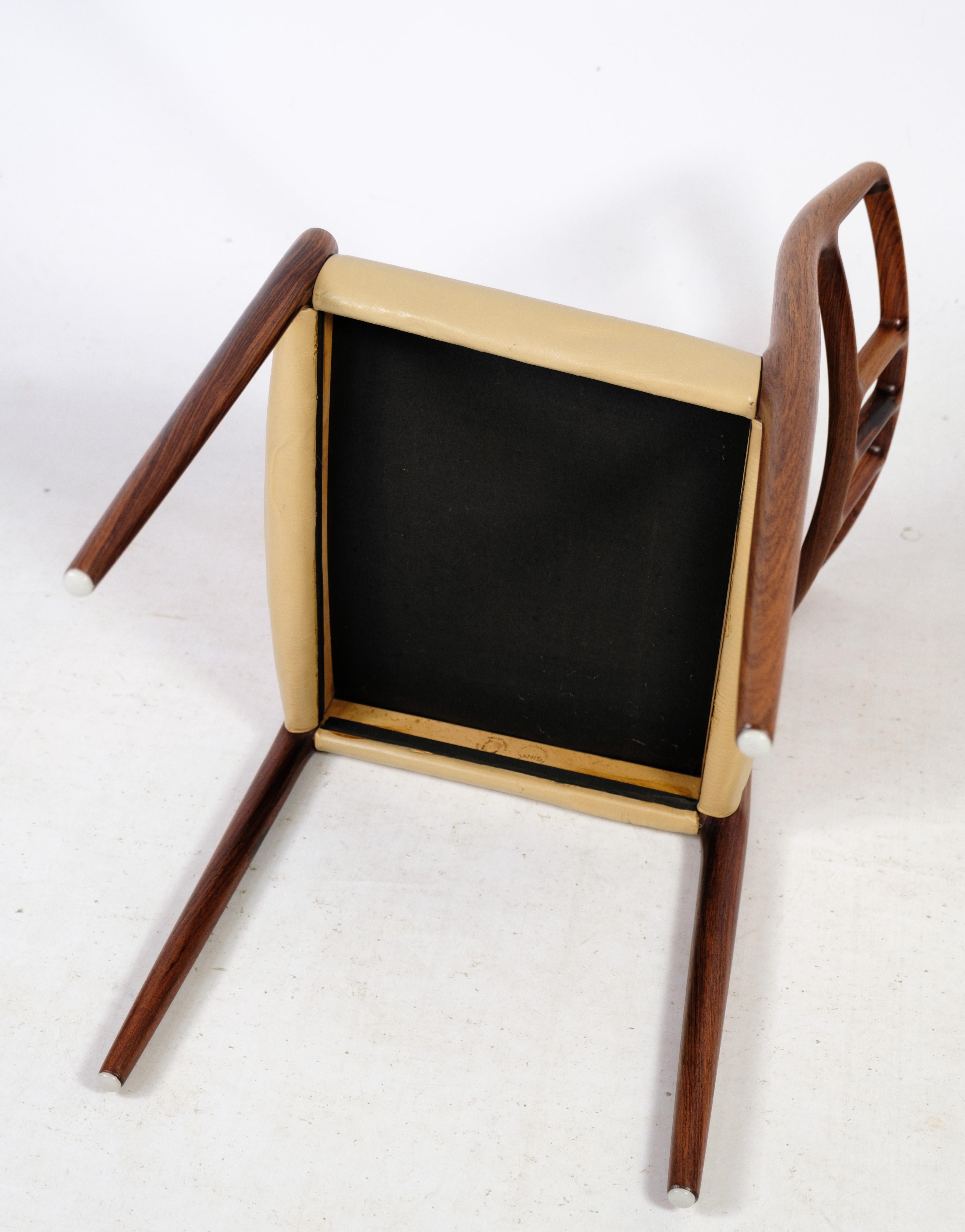 Set of Six Dining Chairs Made In Rosewood Model 79, Niels O. Møller From 1960s en vente 3