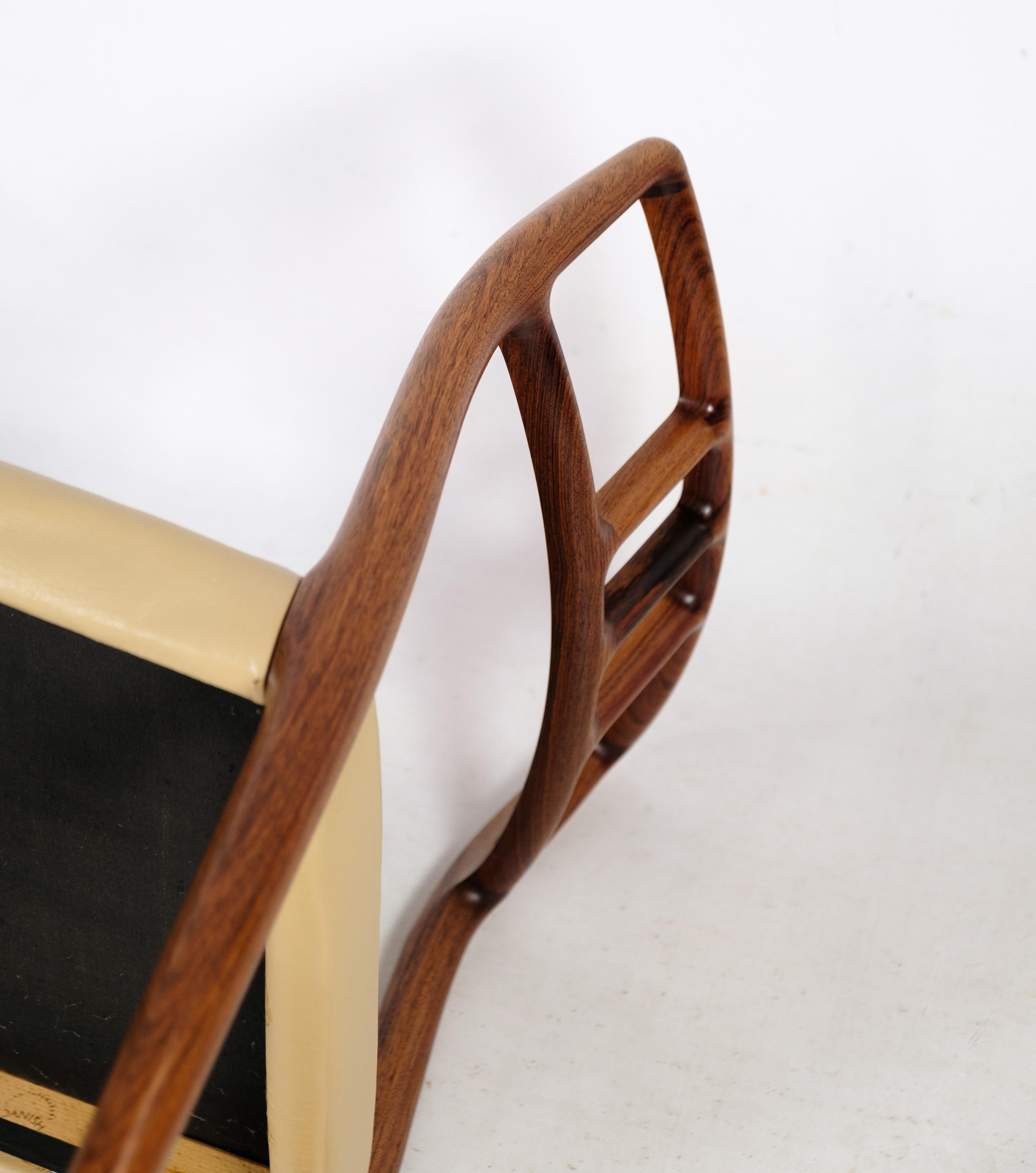 Set of Six Dining Chairs Made In Rosewood Model 79, Niels O. Møller From 1960s For Sale 5