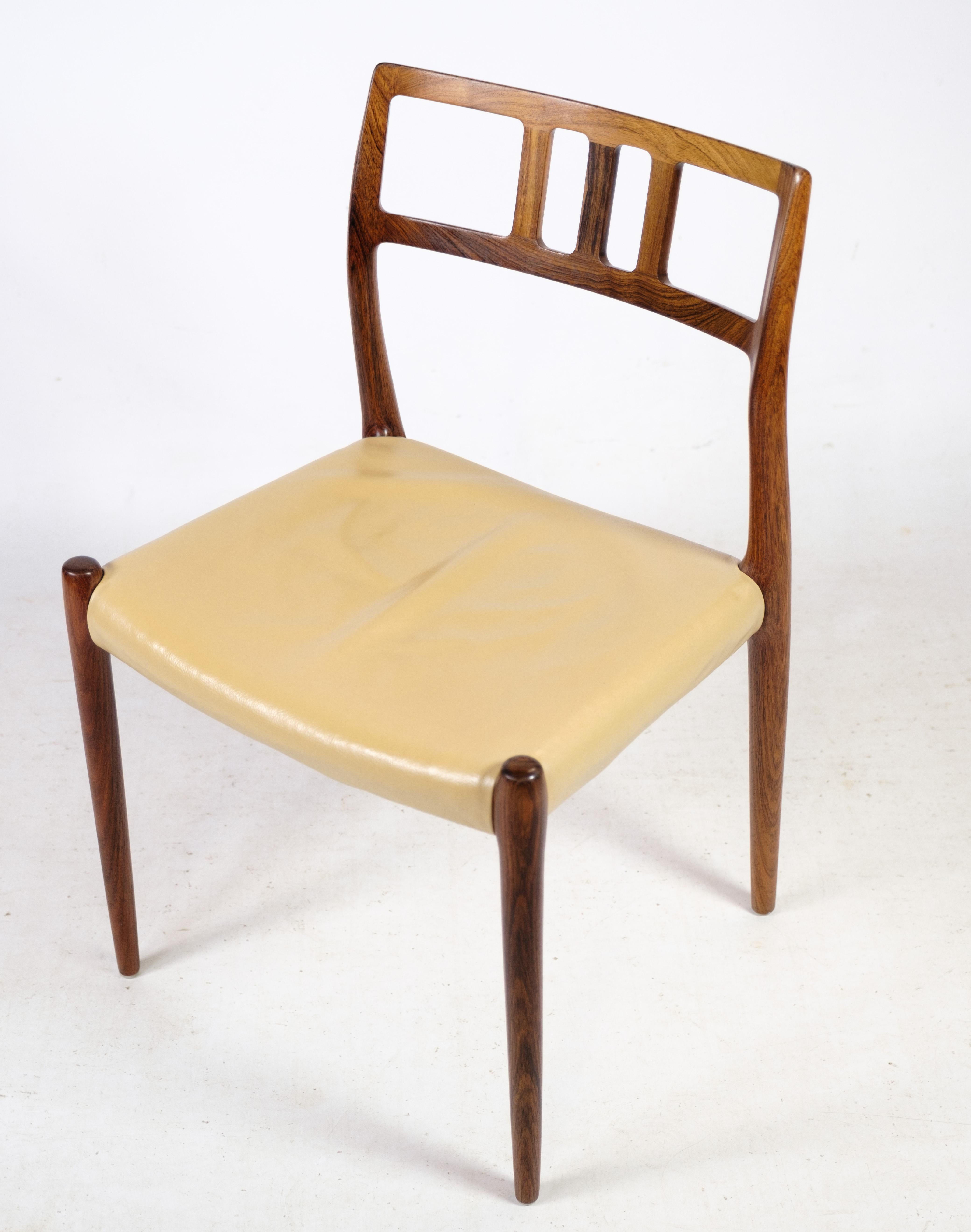 Danish Set of Six Dining Chairs Made In Rosewood Model 79, Niels O. Møller From 1960s For Sale