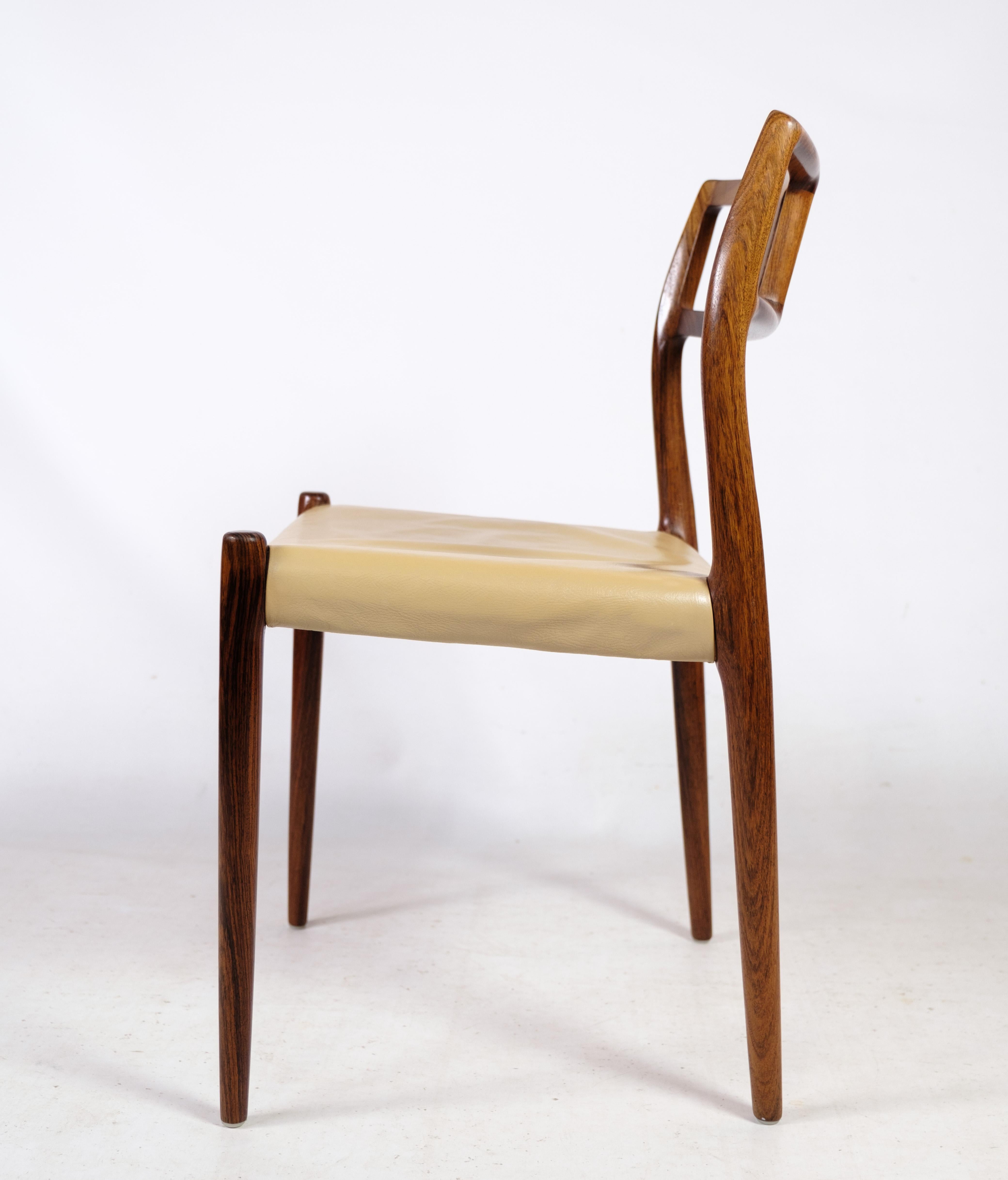 Set of Six Dining Chairs Made In Rosewood Model 79, Niels O. Møller From 1960s en vente 1