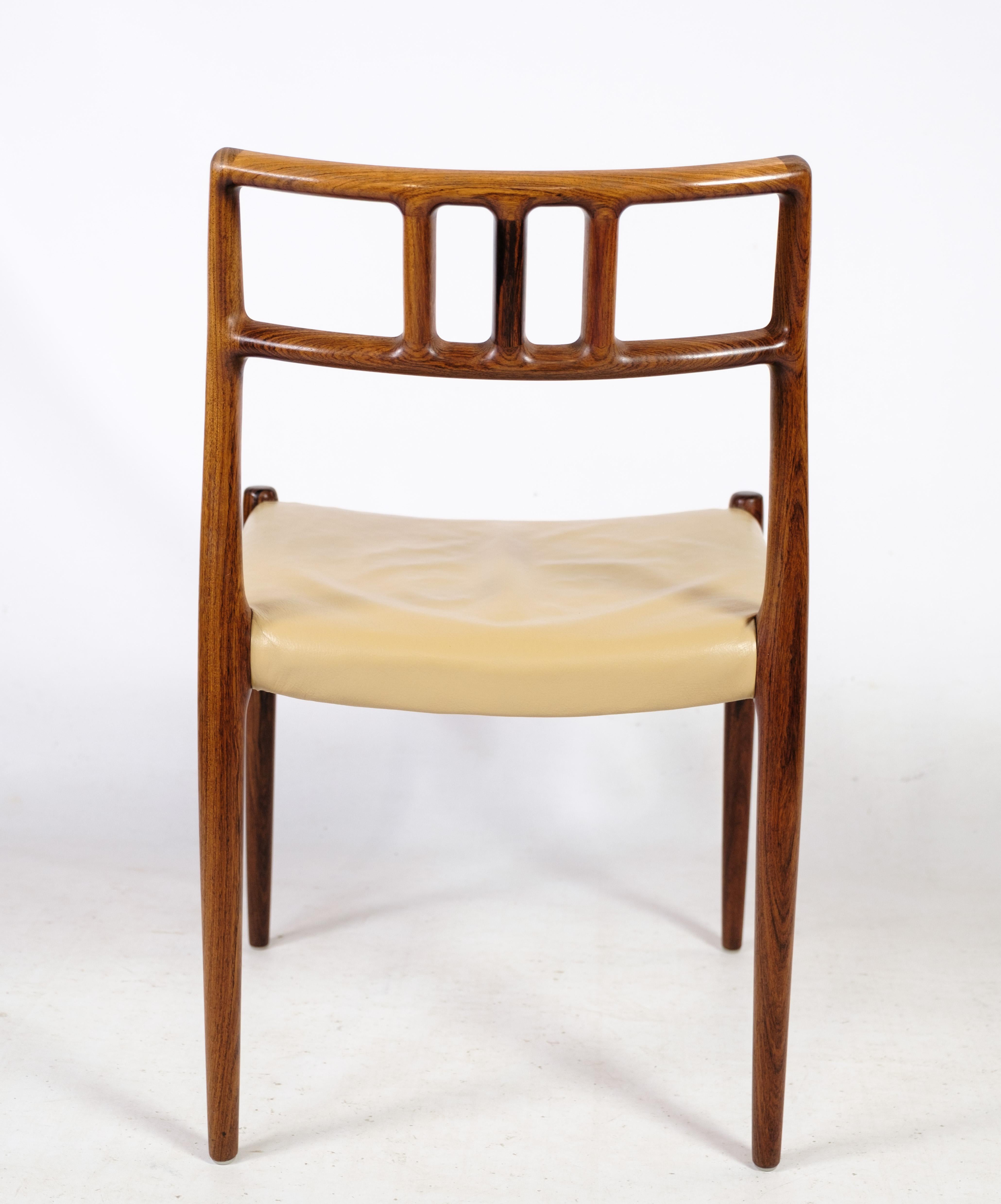 Set of Six Dining Chairs Made In Rosewood Model 79, Niels O. Møller From 1960s For Sale 3