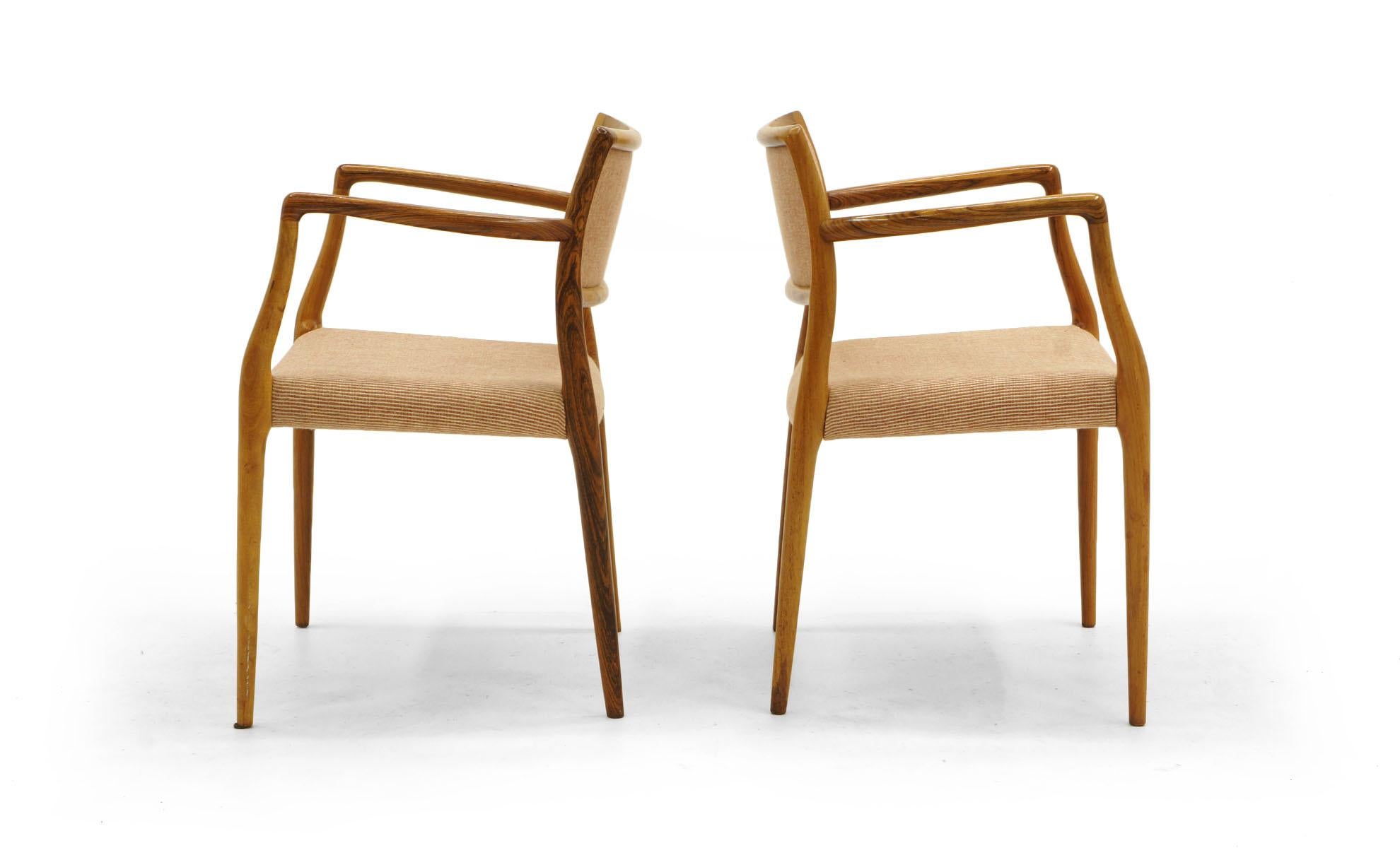 Set of Six Dining Chairs, Model 80 in Rosewood by N.O. Møller, 1960s, Excellent 1