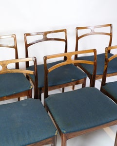 Set Of Six Dining Chairs Model 94 Made In Rosewood By Johannes Andersen