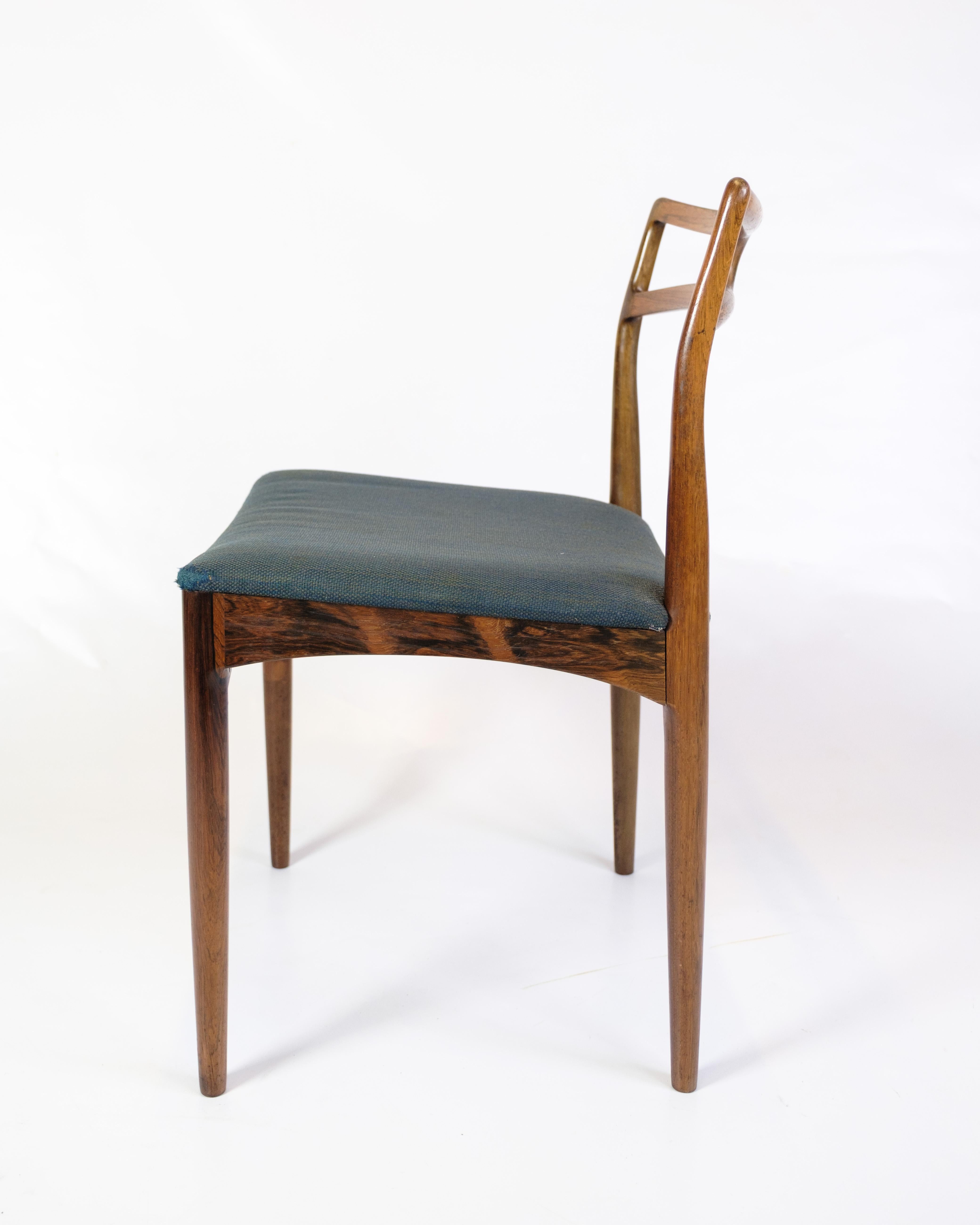 Tessuto Set di sei sedie da pranzo modello 94 in palissandro di Johannes Andersen in vendita