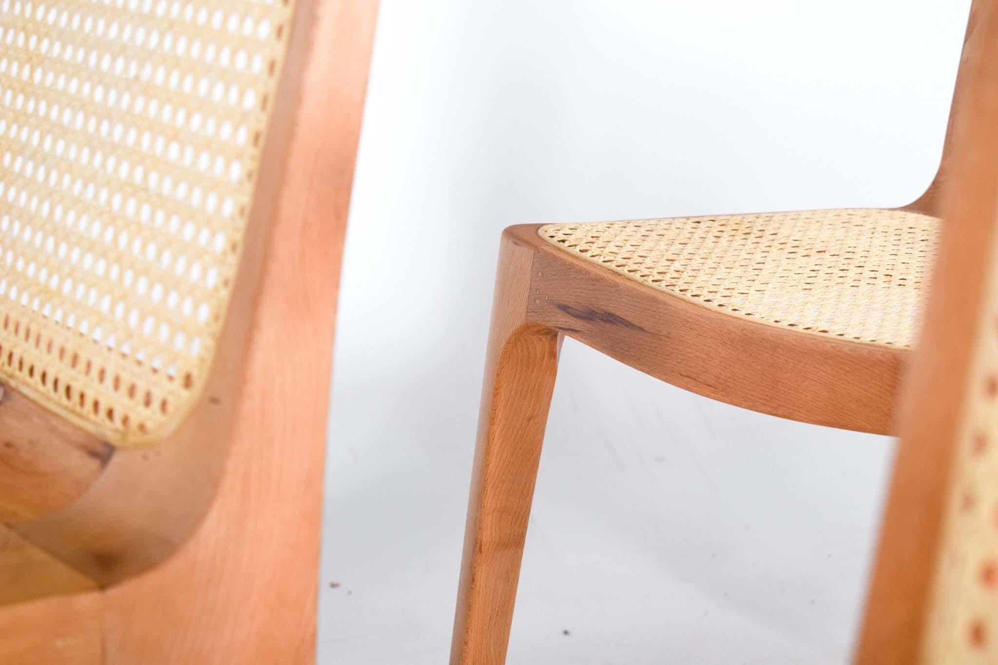 Set di sei sedie da pranzo modello C1 in Oak Oak naturale in vendita 6