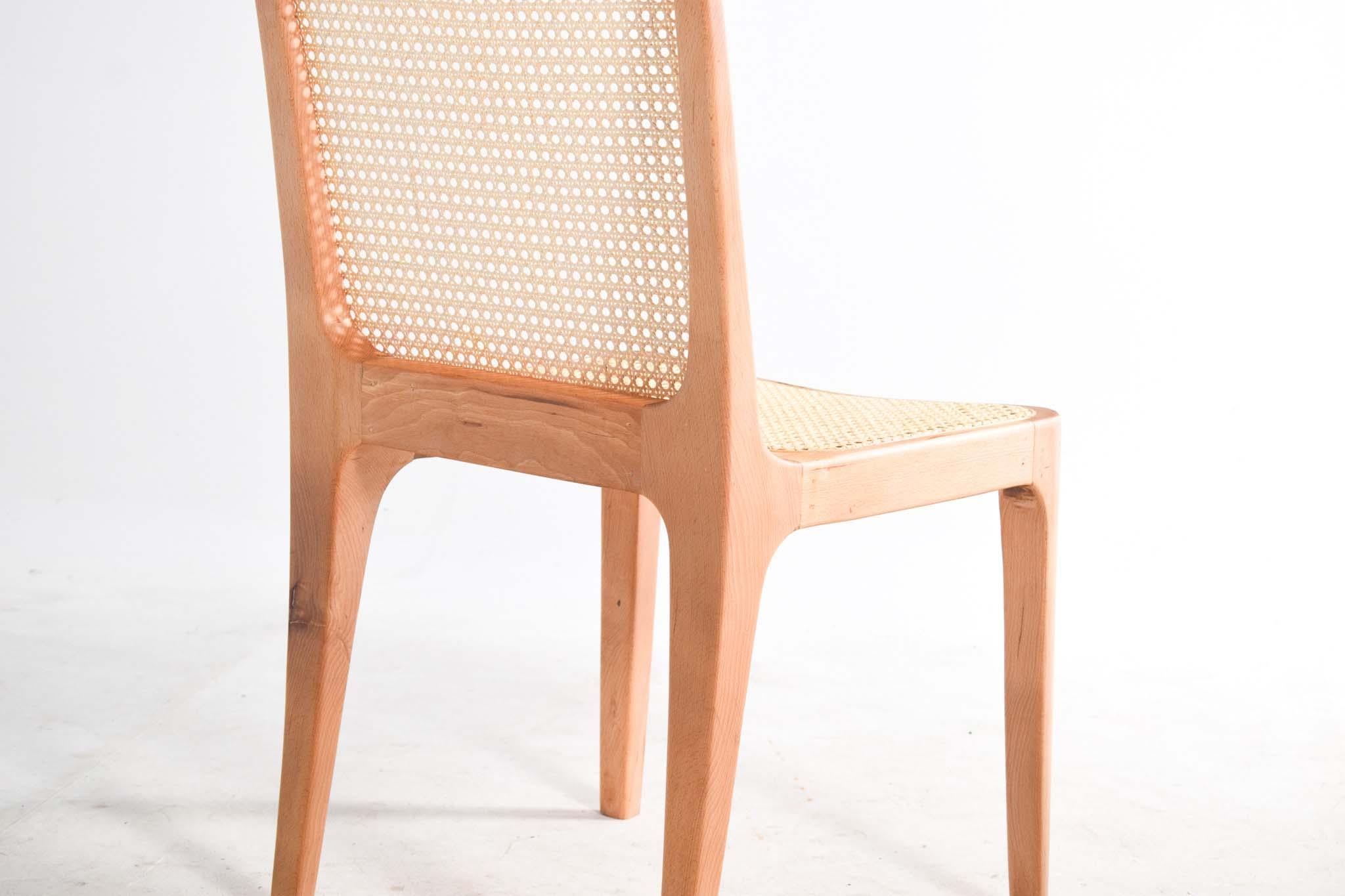 Set di sei sedie da pranzo modello C1 in Oak Oak naturale in vendita 12