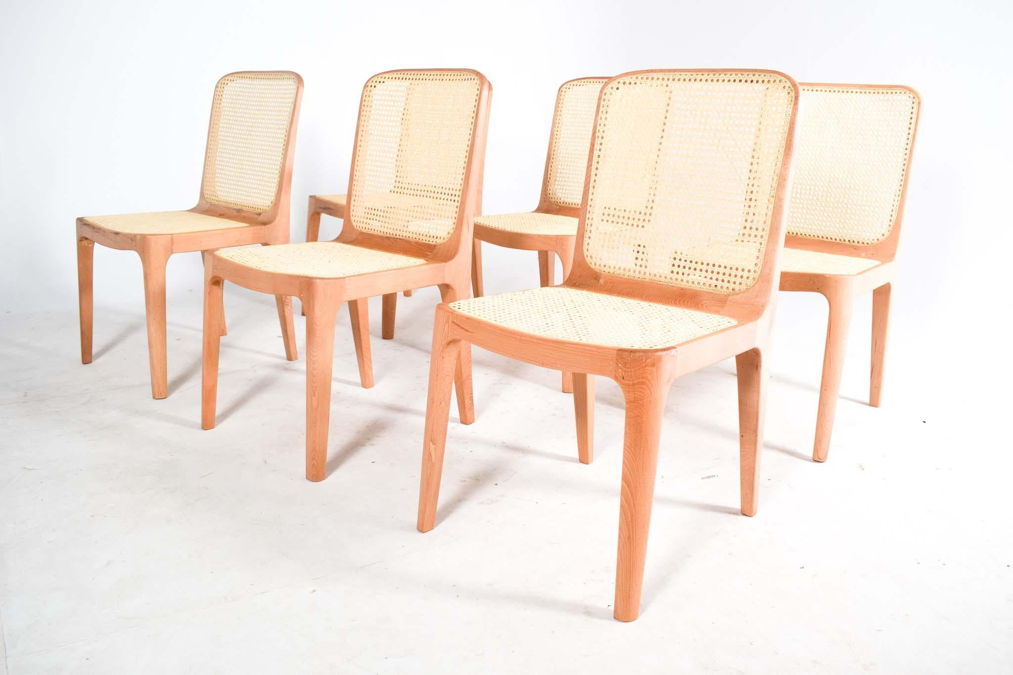 Mid-Century moderno Set di sei sedie da pranzo modello C1 in Oak Oak naturale in vendita