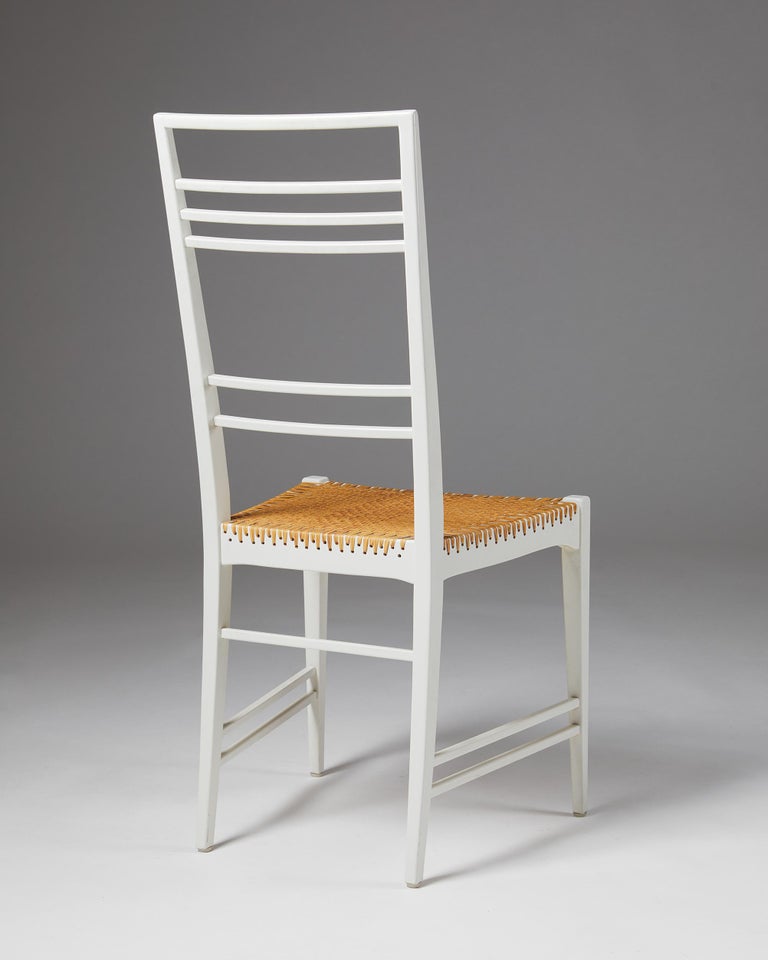 Set of Six Dining Chairs “Poem” Designed by Erik Chambert, Sweden. 1953 For Sale 1