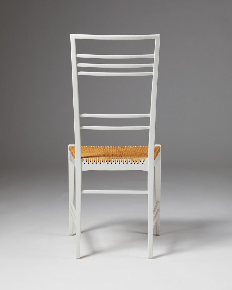 Set of Six Dining Chairs “Poem” Designed by Erik Chambert, Sweden. 1953 For Sale 2