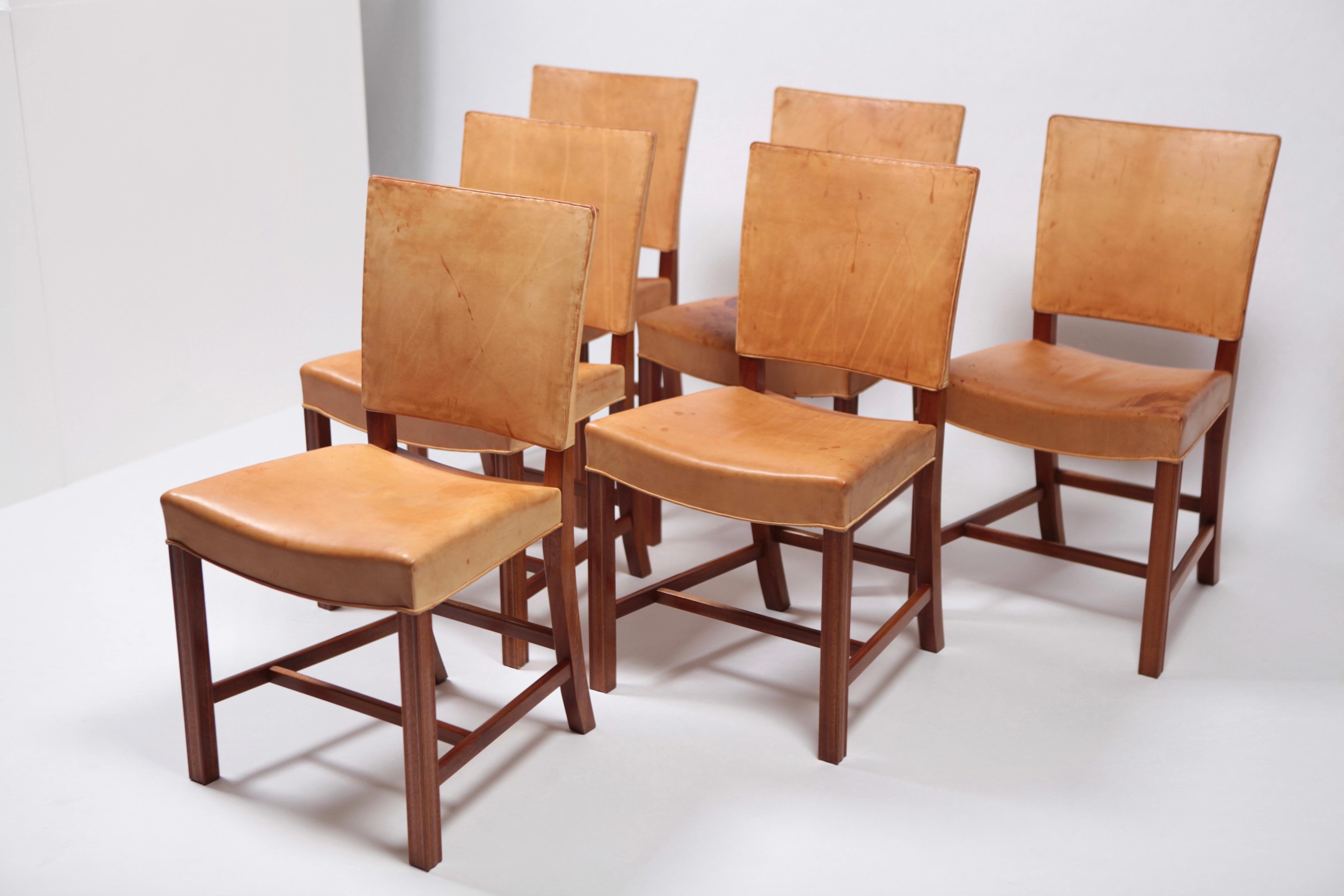 Danish Set of Six Dining Chairs 