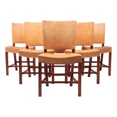 Set of Six Dining Chairs "The Red Chair" by Kaare Klint, Denmark, 1927