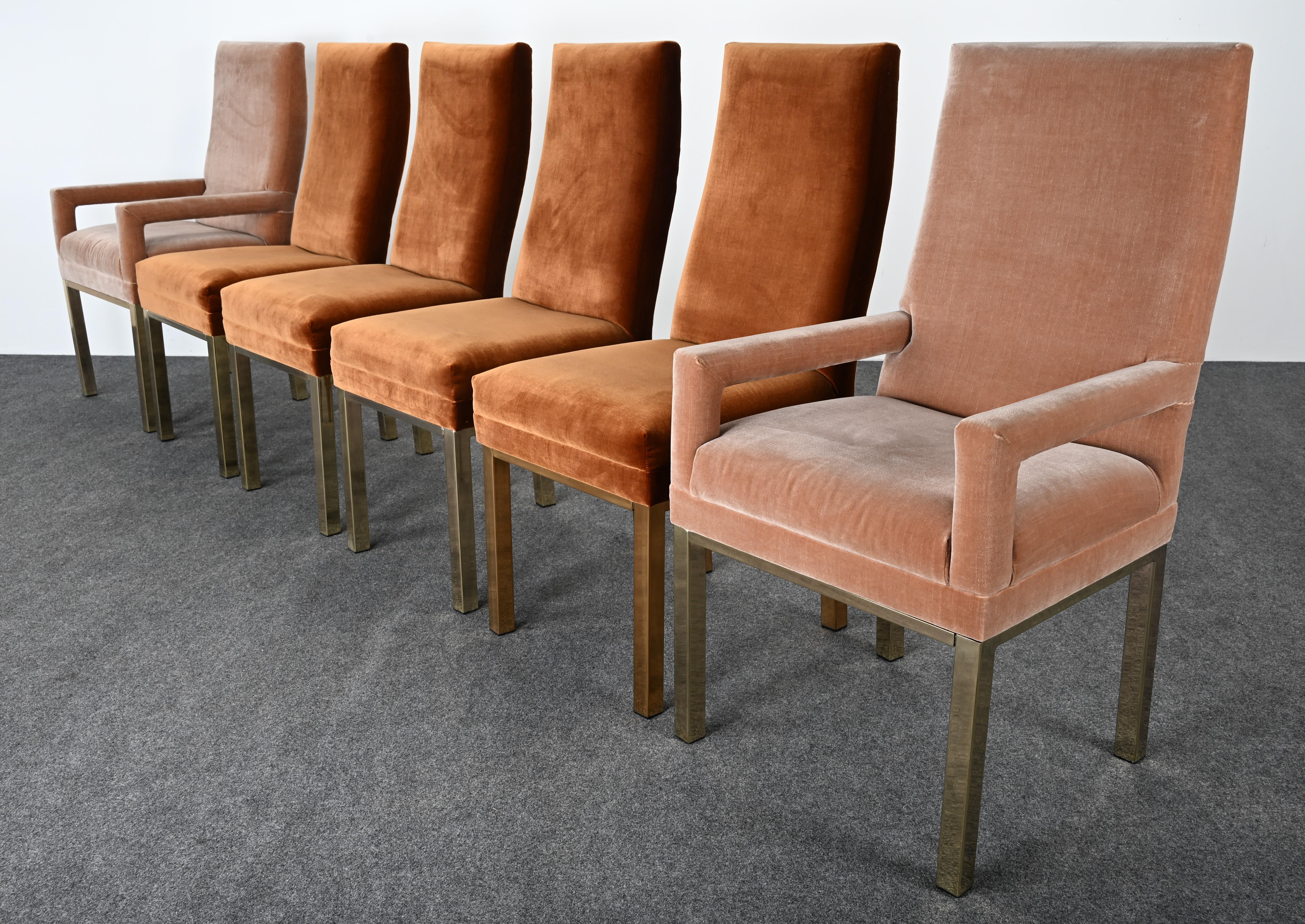 Mid-Century moderno Set di sei sedie da sala da pranzo di Comfort Designs, Inc., circa 1985 in vendita