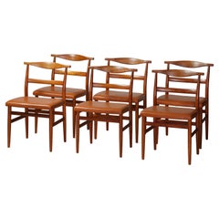 Ensemble de six chaises de salle à manger par Olof Ottelin, années 1950/1960 