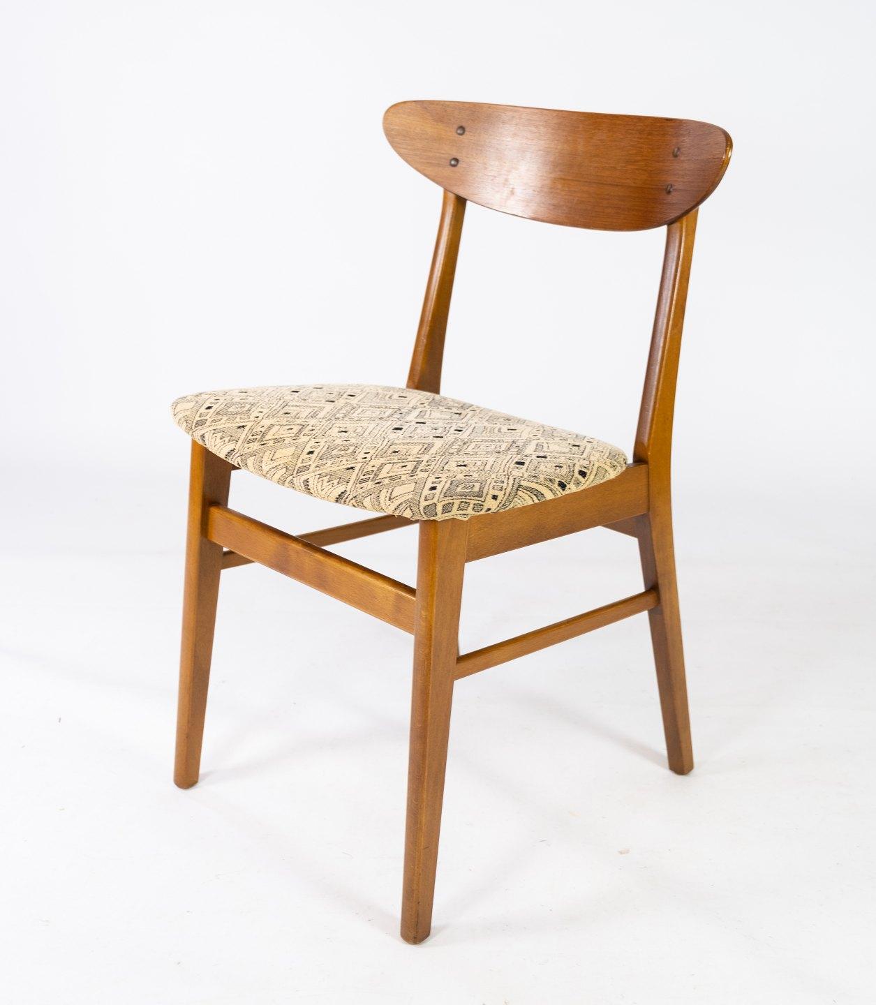 Oiled Scandinavian Modern Set of Six Dining Room Chairs in Teak from the 1960s For Sale