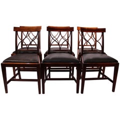 Set of Six Dining Room Chairs in the Style of Hepplewhite, 1880s