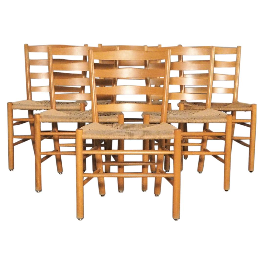 Juego de seis sillas de comedor "Kirkestolen" de Kaare Kllint para Fritz Hansen